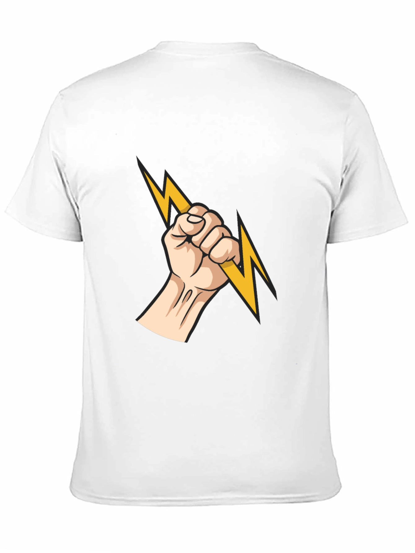 Electrified Fist Graphic Tee - Black Cotton Comfort