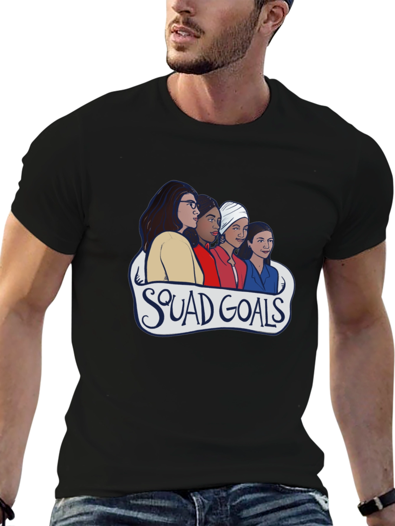 Squad Goals Graphic Tee - Black