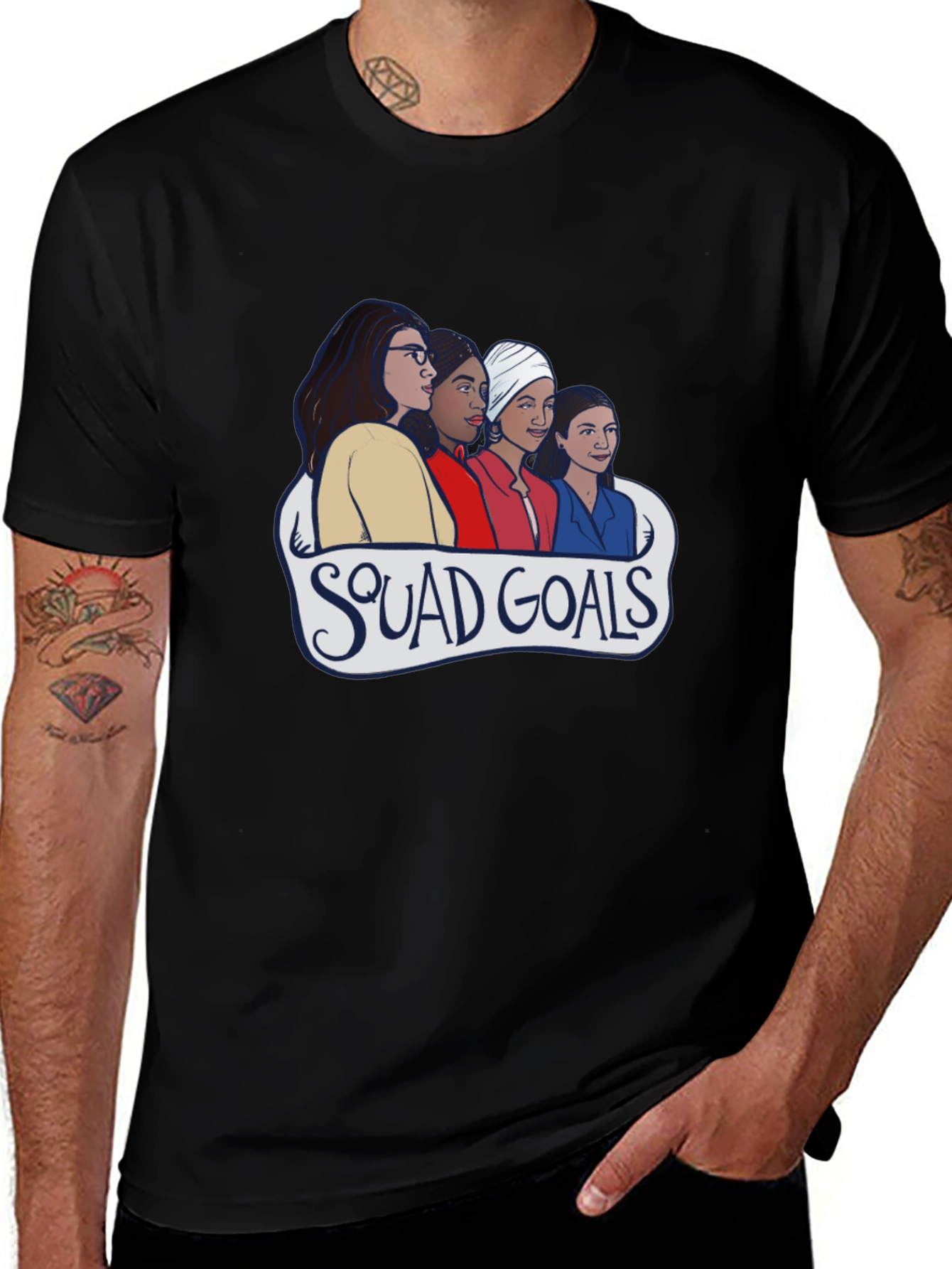 Squad Goals Graphic Tee - Black