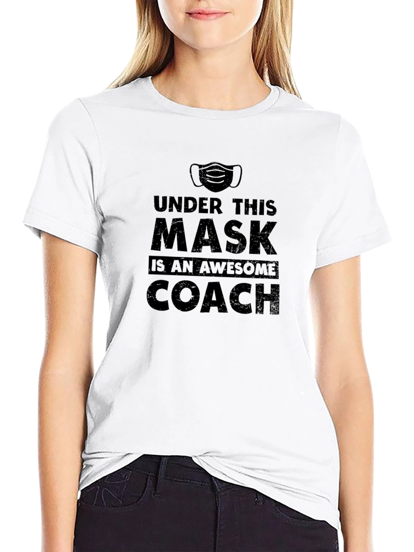 Awesome Coach Mask T-Shirt - Face Covering Graphic Tee