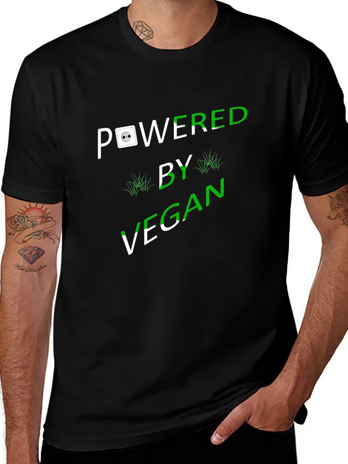Vegan Powered Black T-Shirt
