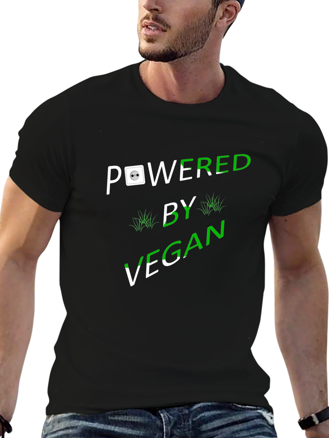 Vegan Powered Black T-Shirt