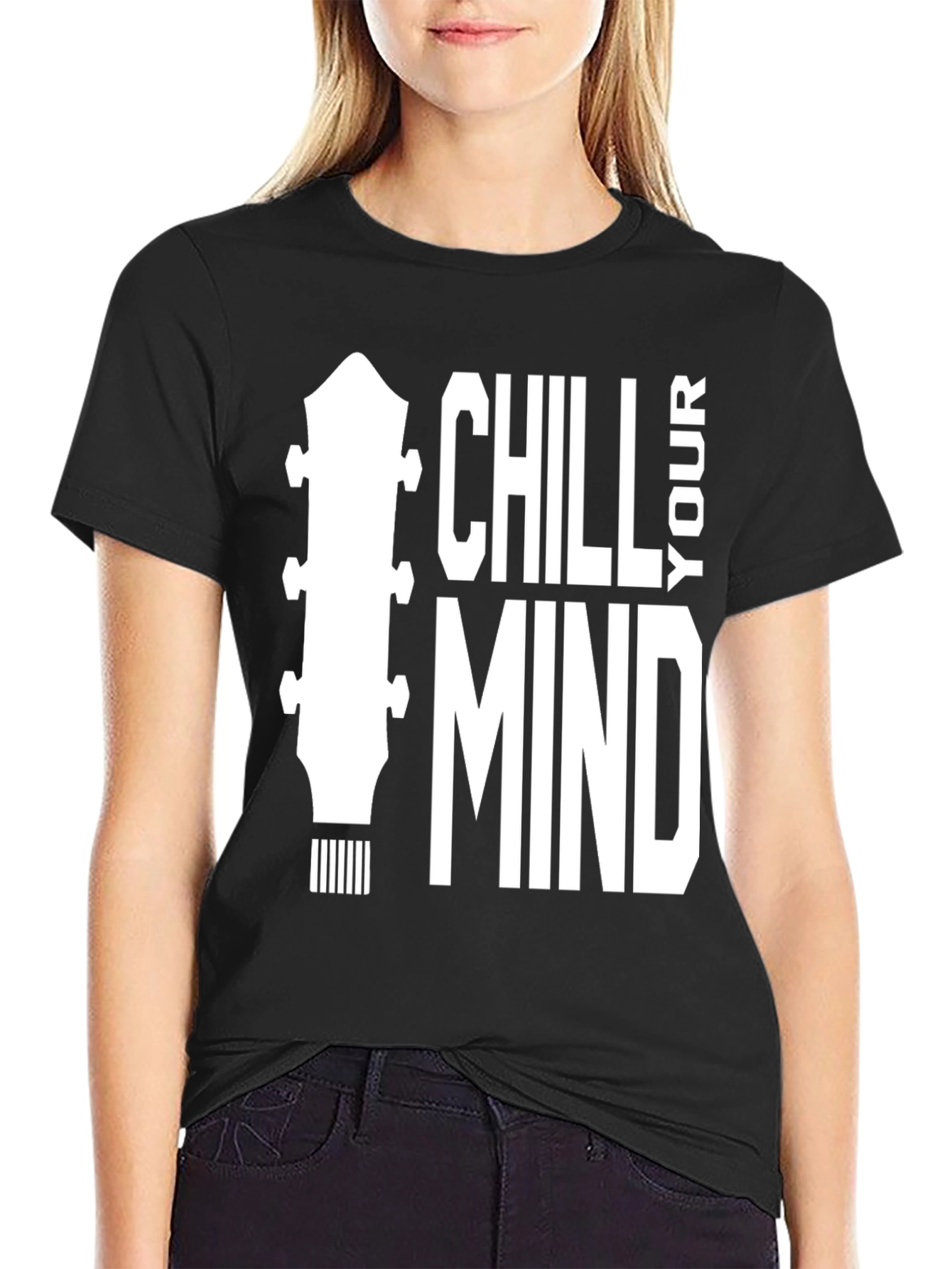 Chill Your Mind Graphic Tee - Relaxing Guitar T-Shirt