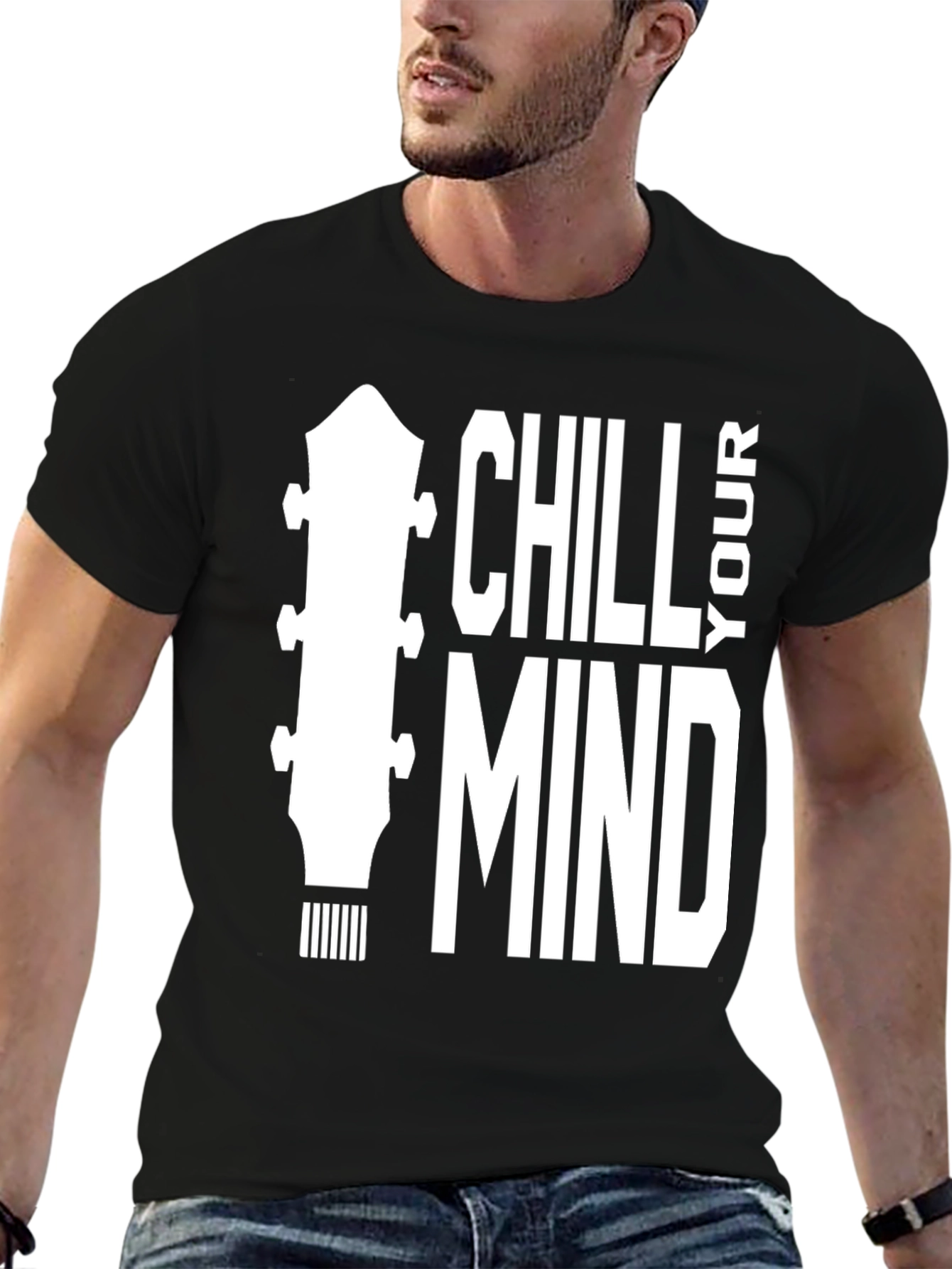 Chill Your Mind Graphic Tee - Relaxing Guitar T-Shirt