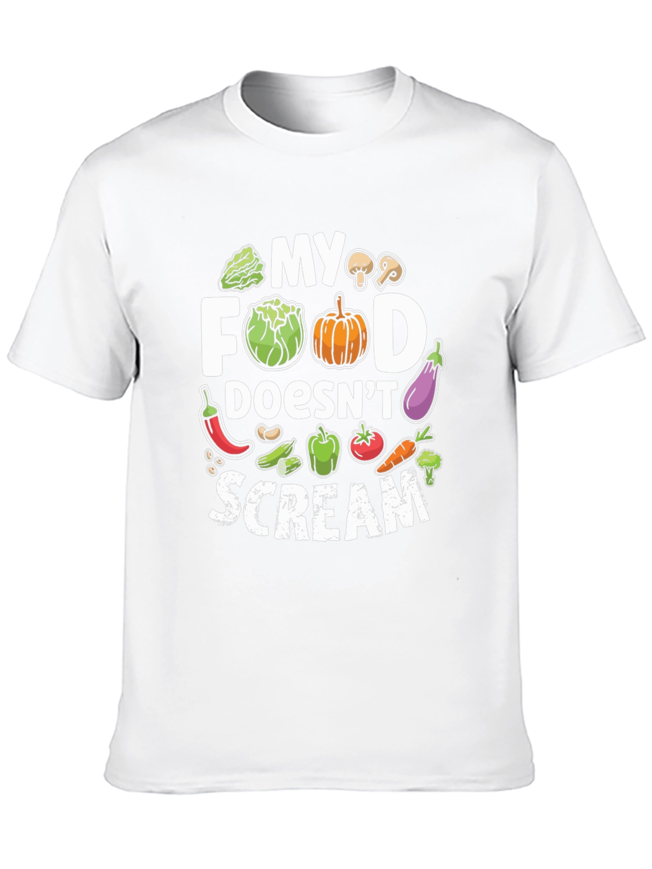 Vegan My Food Doesnt Scream Graphic Tee