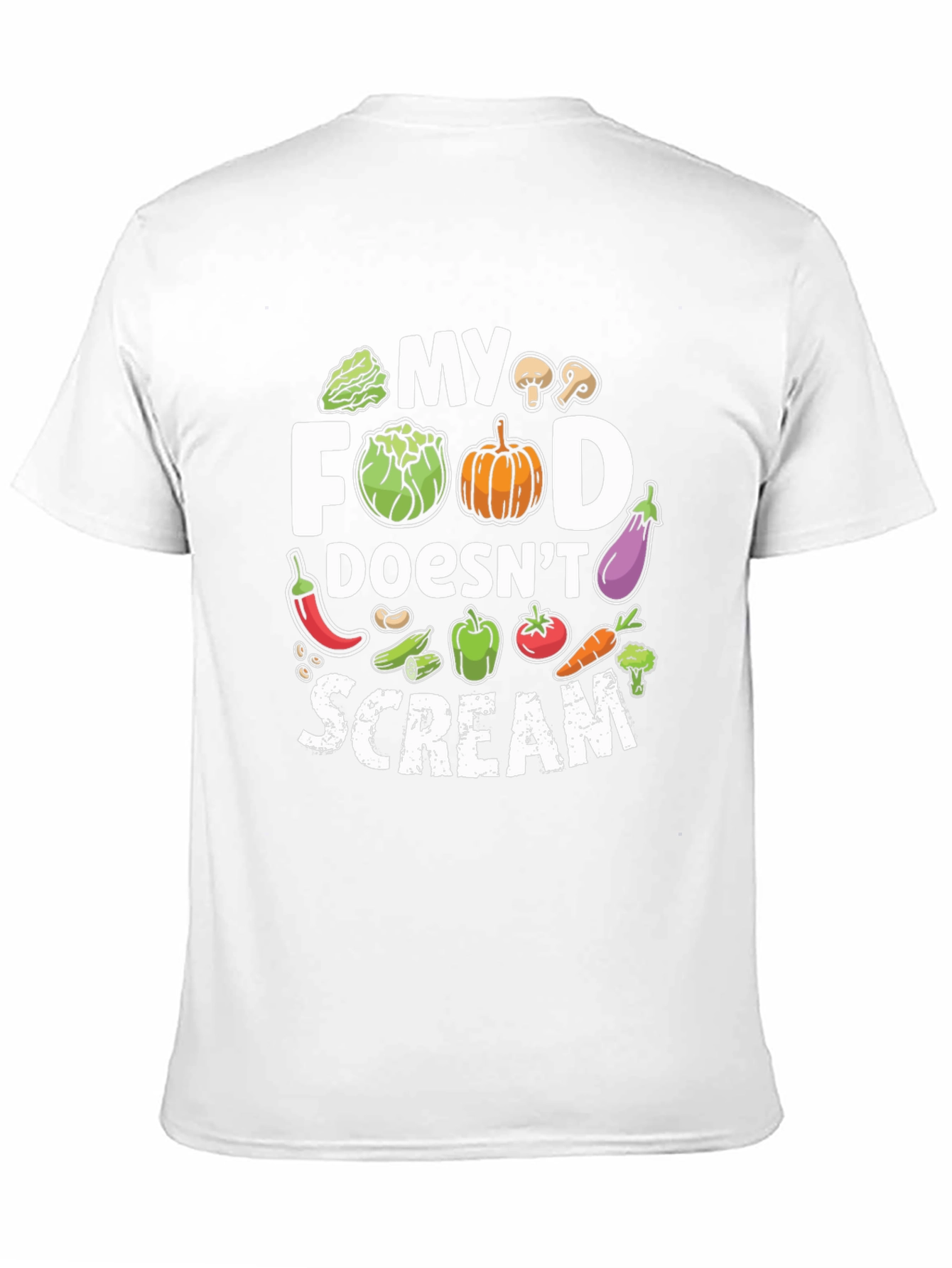 Vegan My Food Doesnt Scream Graphic Tee