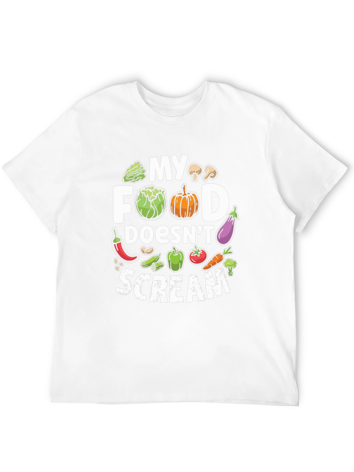Vegan My Food Doesnt Scream Graphic Tee