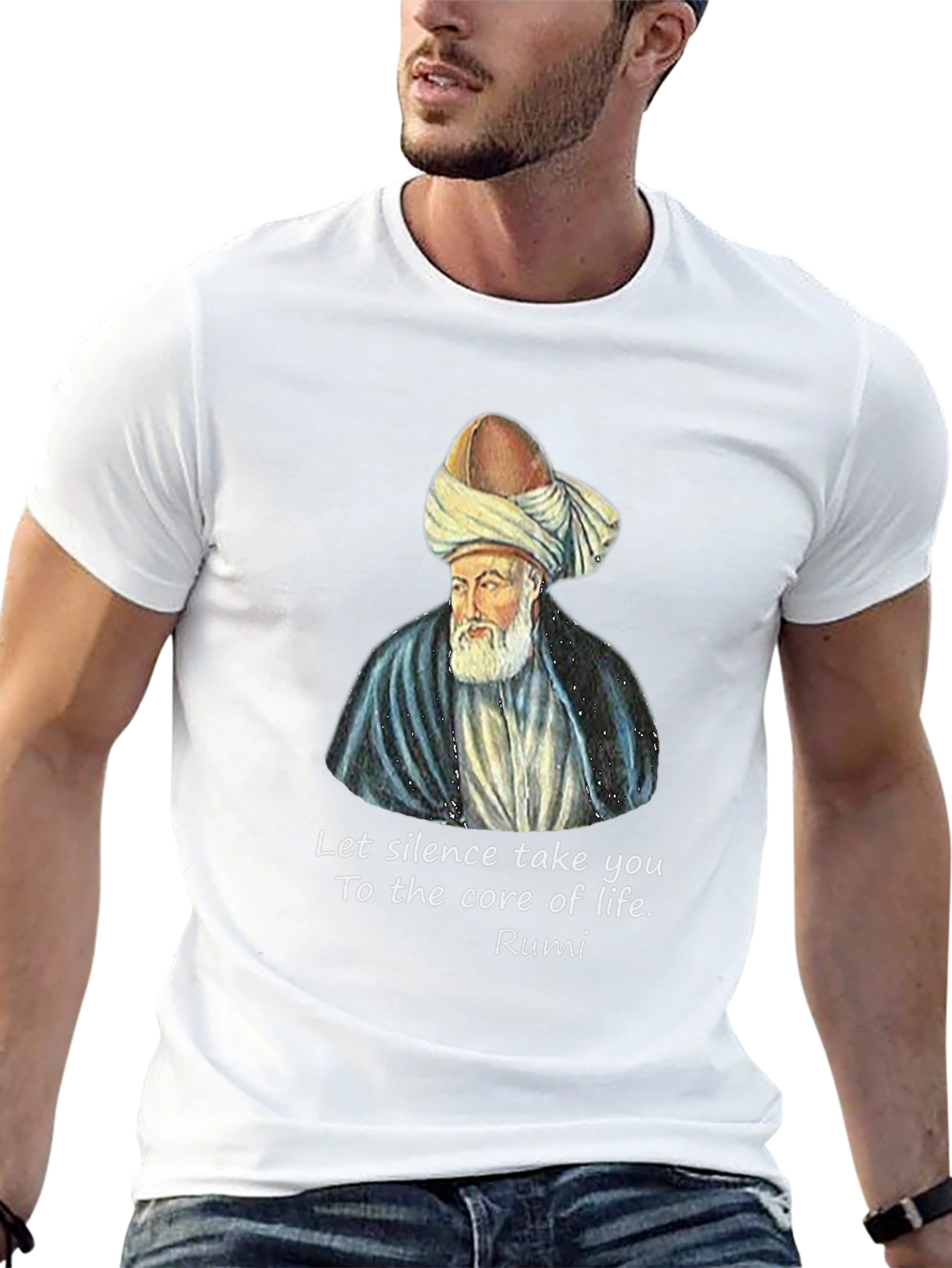 Rumi Quote Graphic T-Shirt - Let Silence Take You