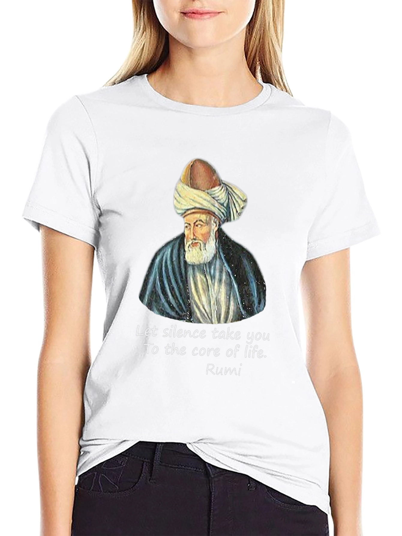 Rumi Quote Graphic T-Shirt - Let Silence Take You