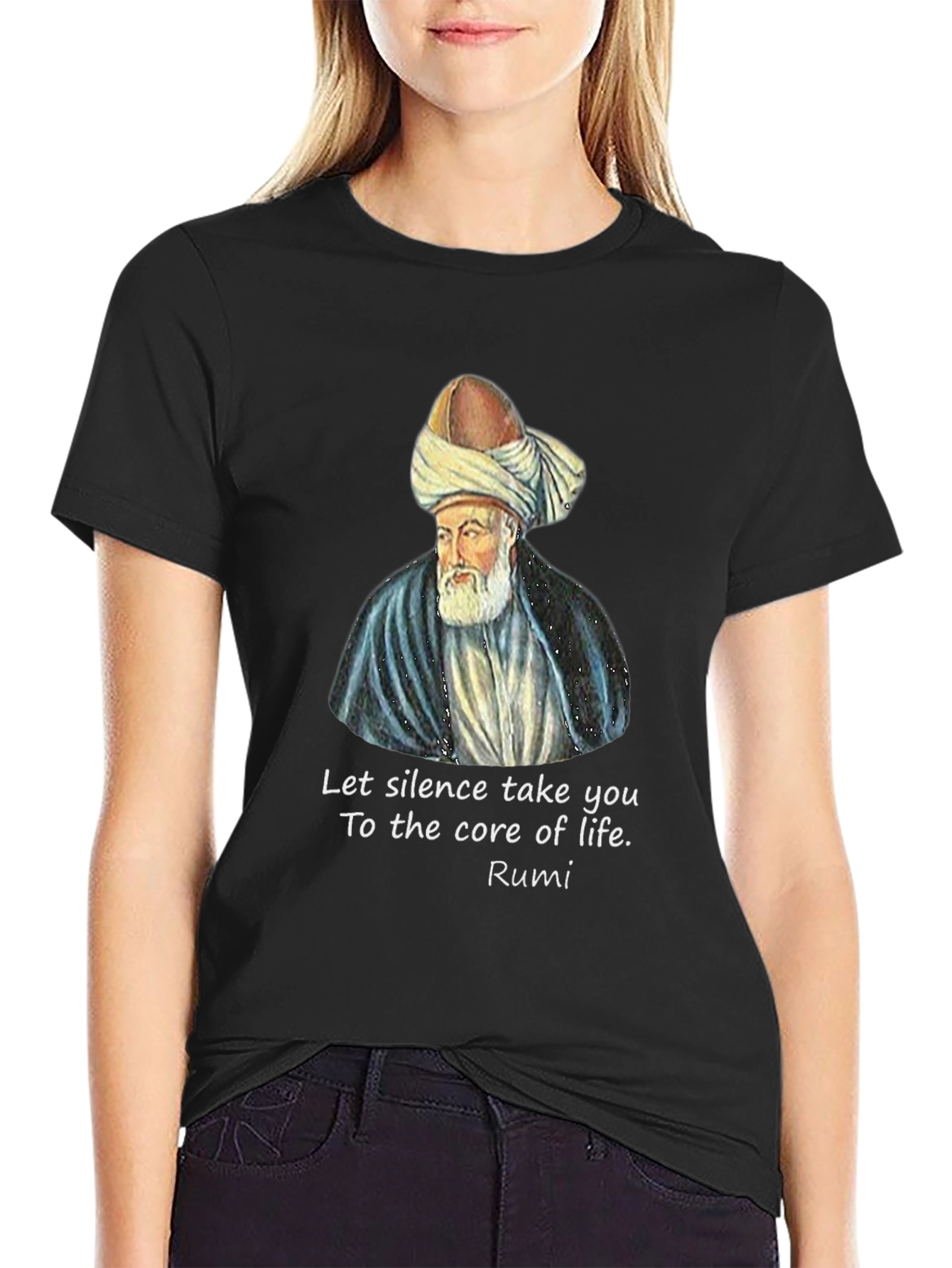 Rumi Quote Graphic T-Shirt - Let Silence Take You