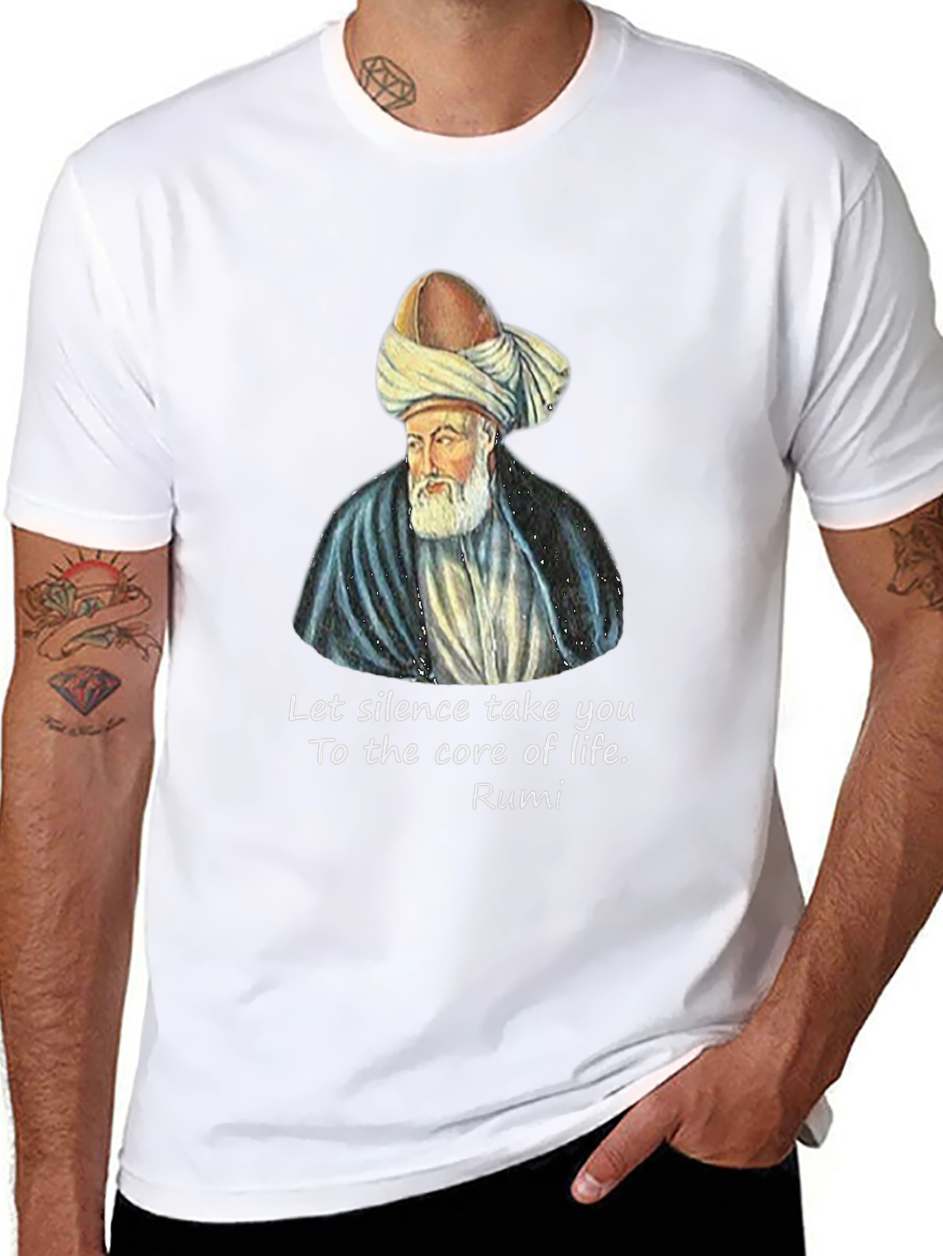 Rumi Quote Graphic T-Shirt - Let Silence Take You