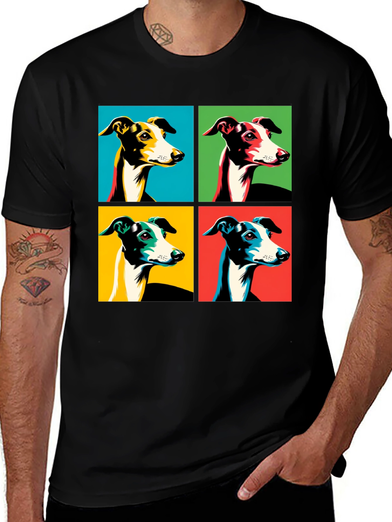 Pop Art Dog Graphic T-Shirt