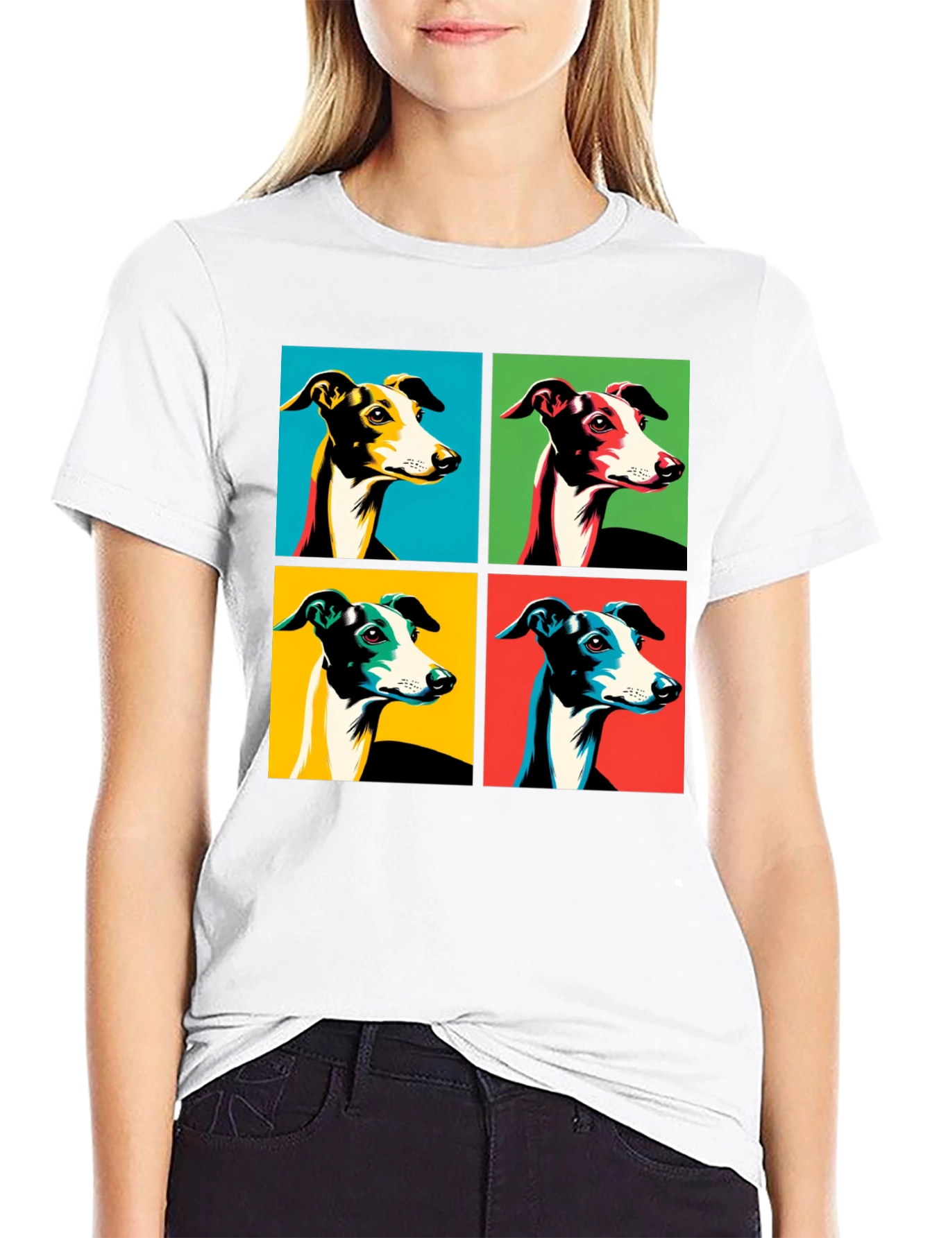 Pop Art Dog Graphic T-Shirt