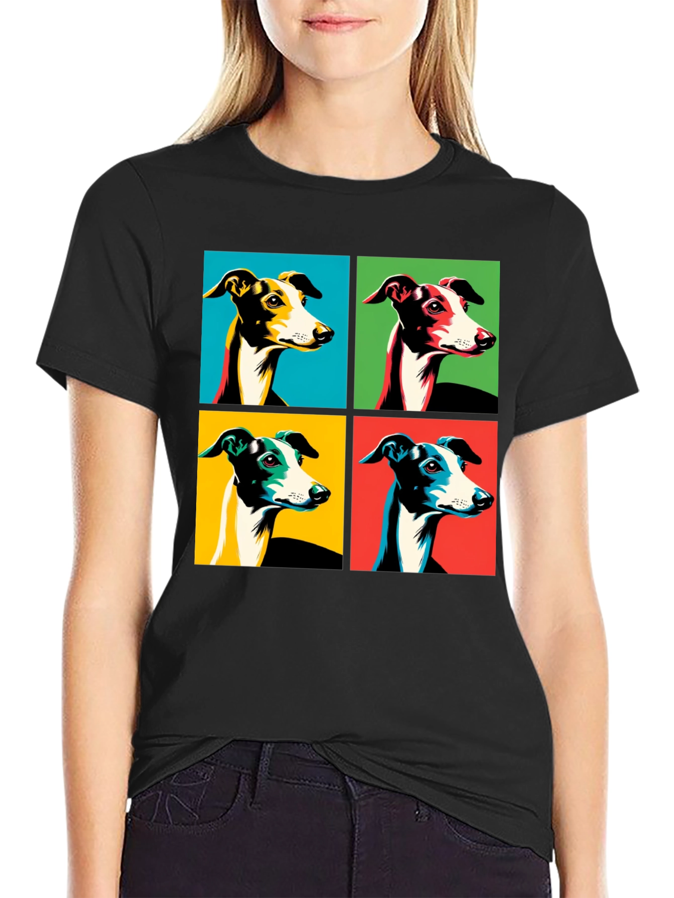 Pop Art Dog Graphic T-Shirt