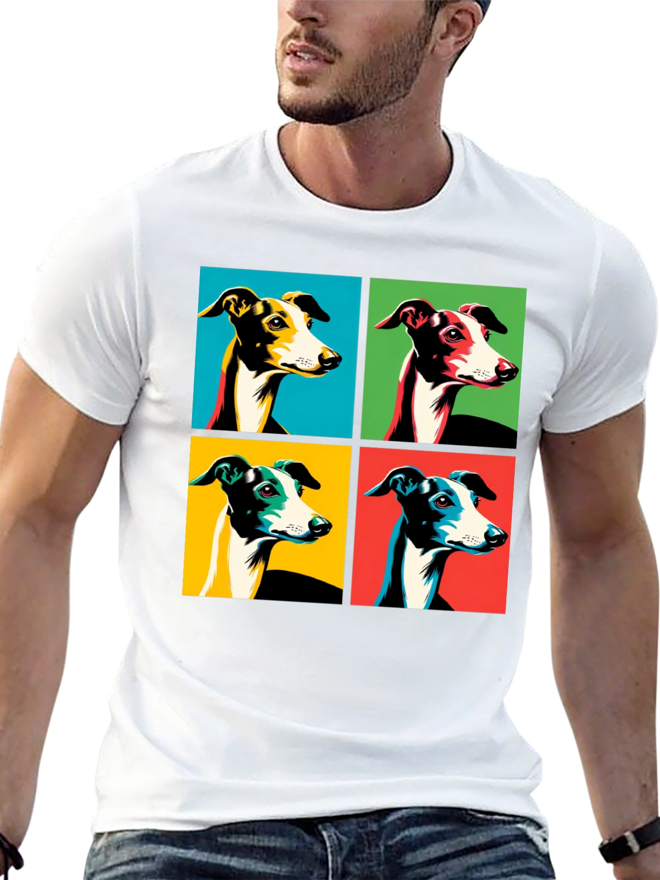 Pop Art Dog Graphic T-Shirt