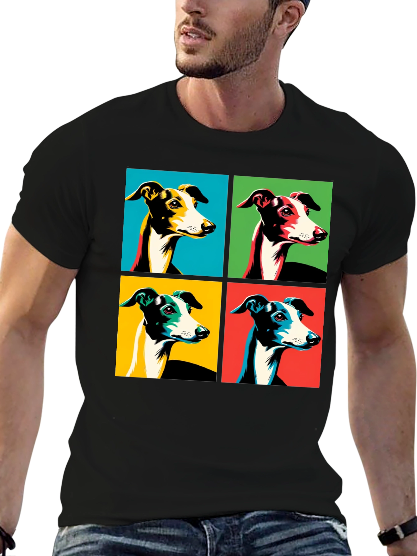 Pop Art Dog Graphic T-Shirt