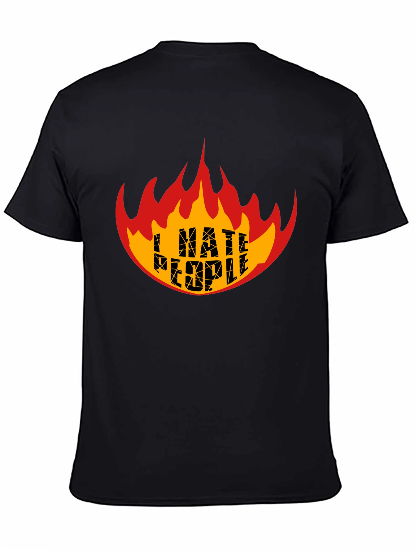 I Hate People Graphic Tee - Flame Design