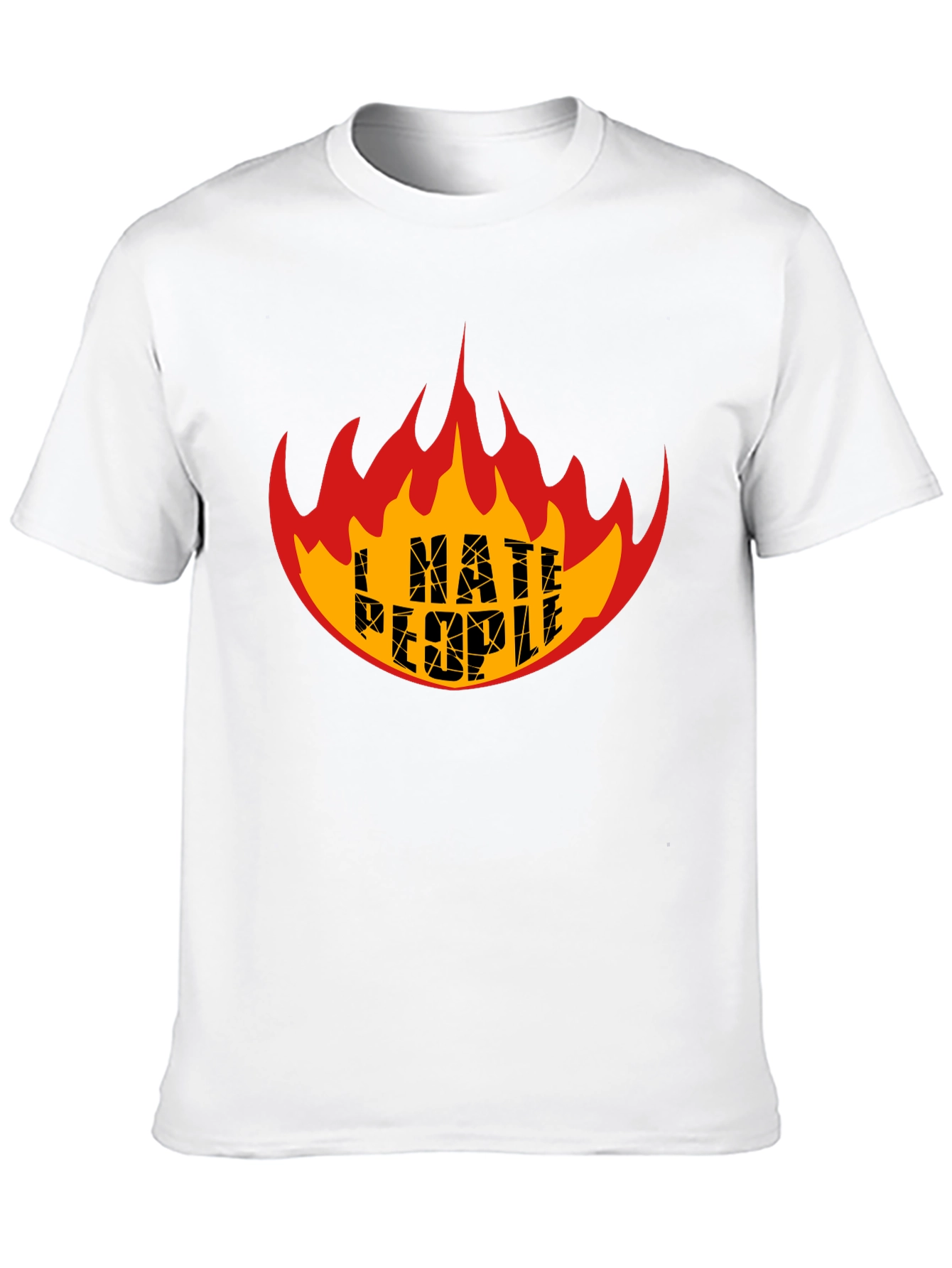 I Hate People Graphic Tee - Flame Design