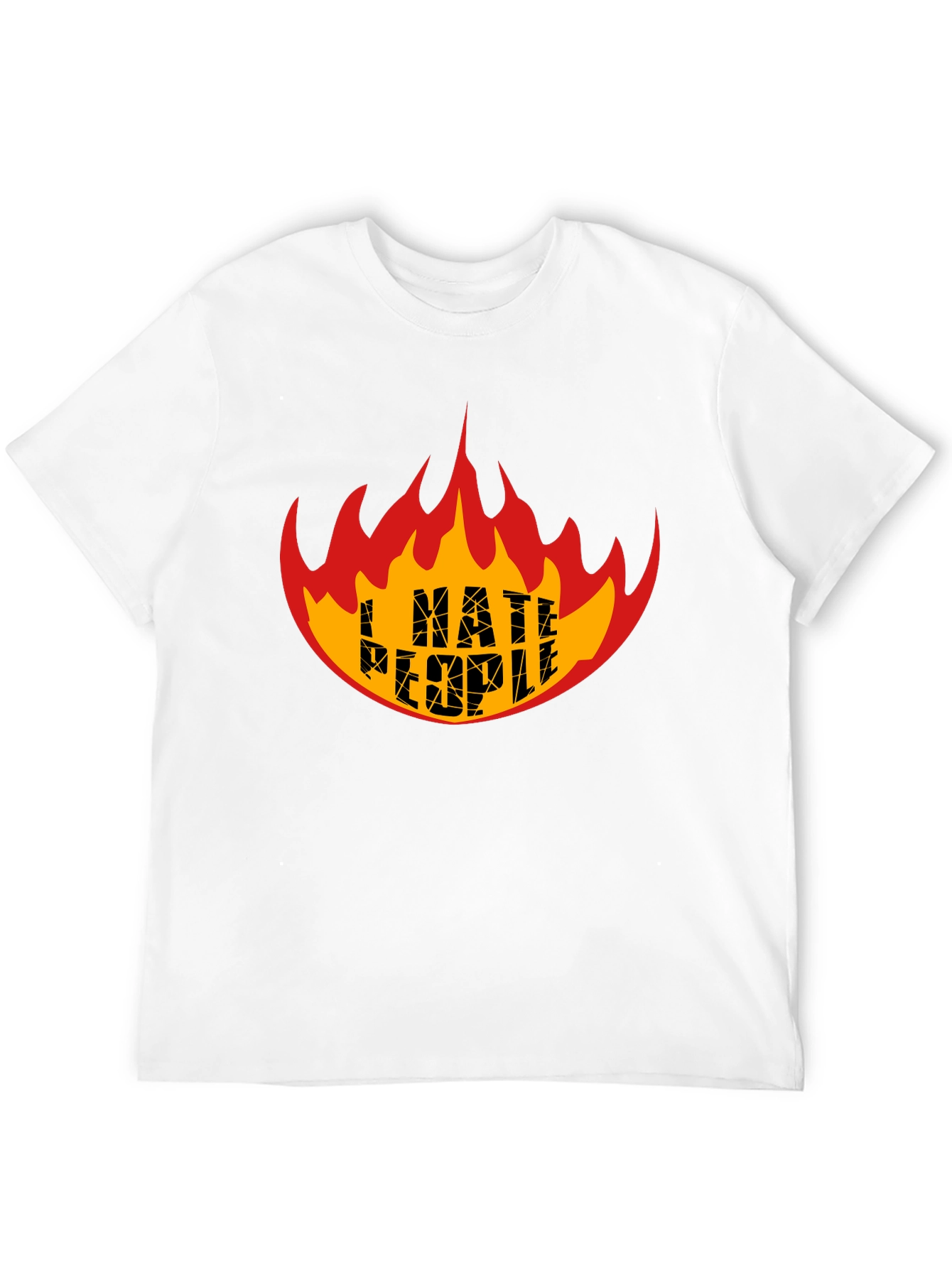 I Hate People Graphic Tee - Flame Design