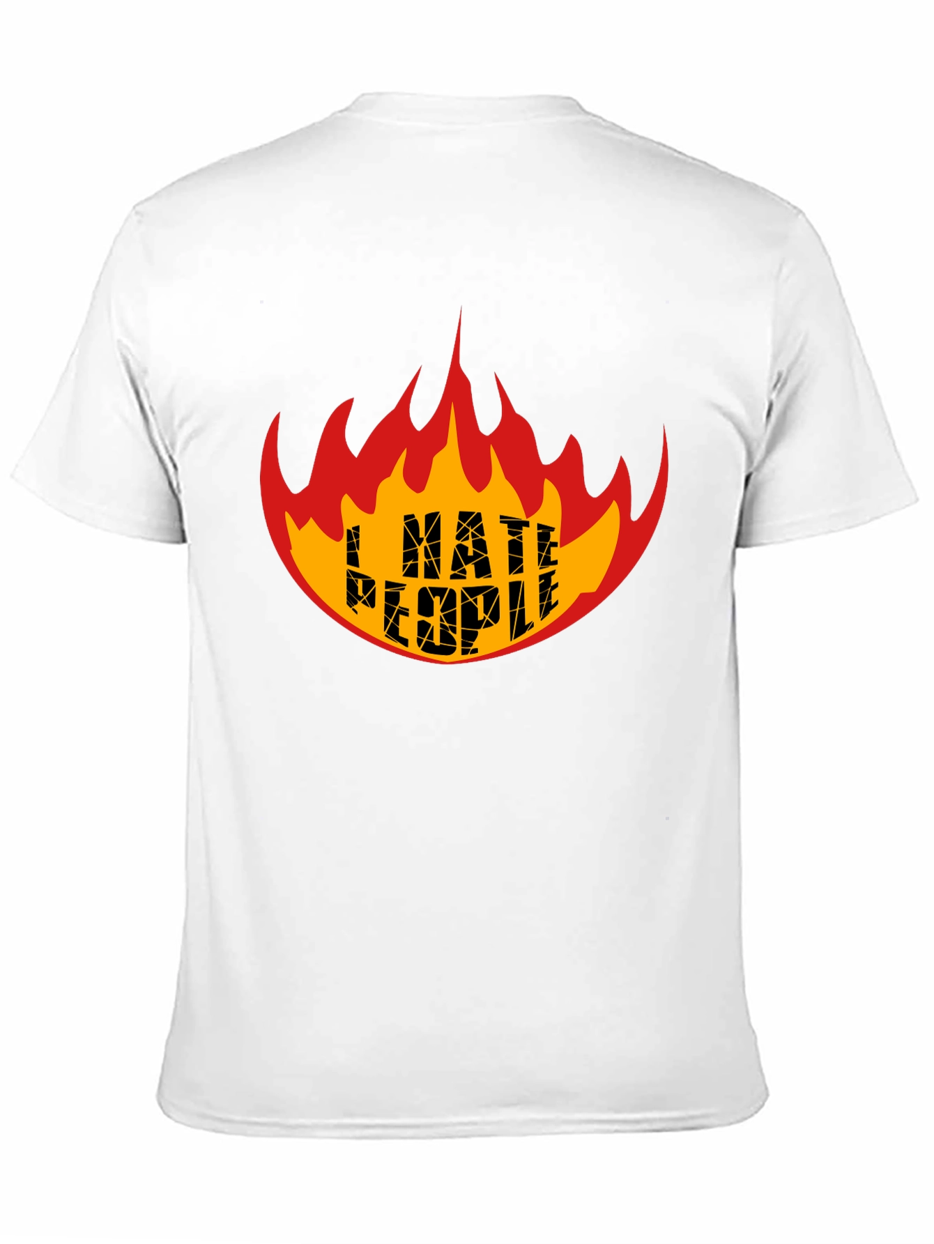 I Hate People Graphic Tee - Flame Design