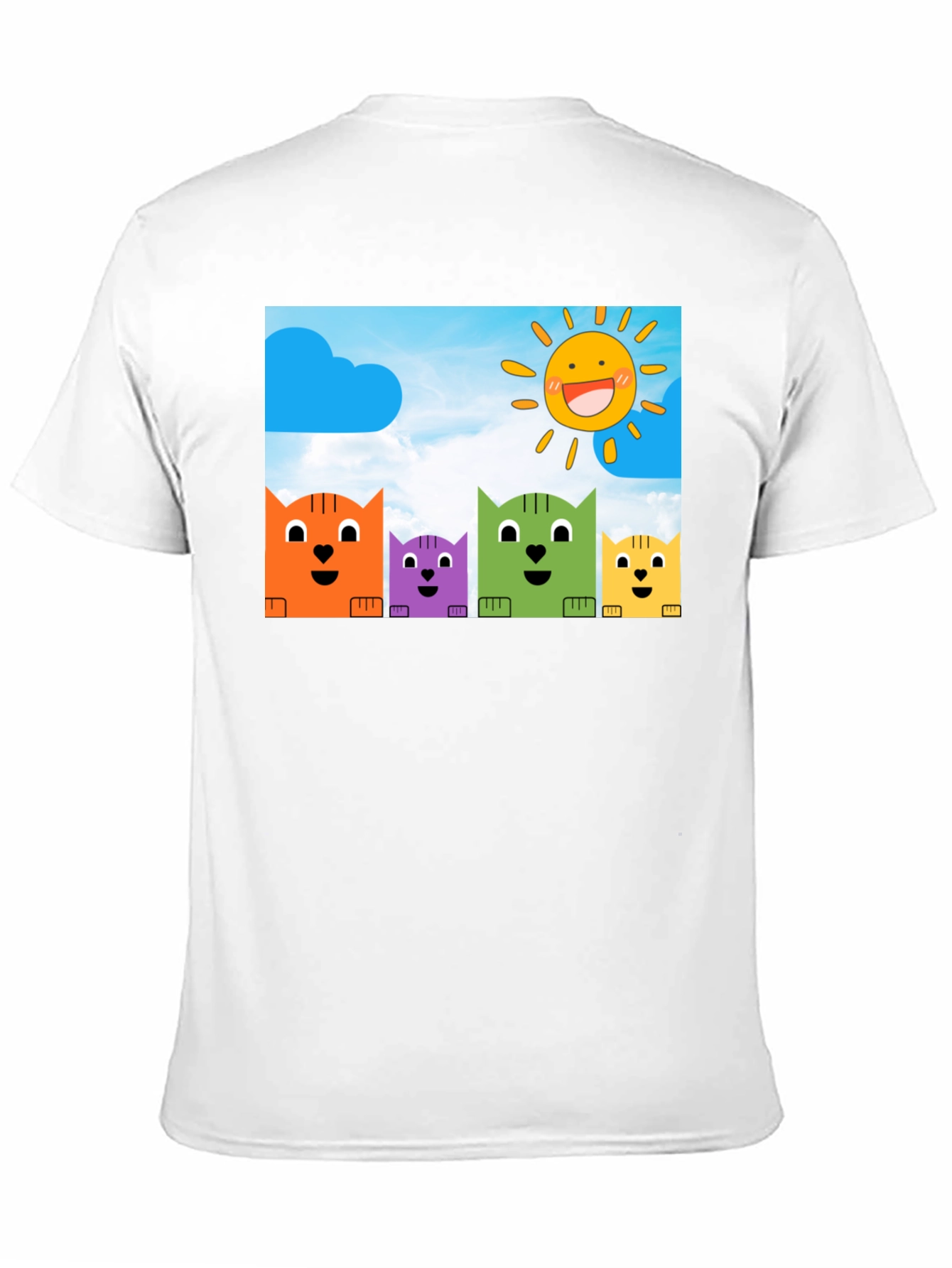 Cute Cartoon Cats T-Shirt - Fun Graphic Tee