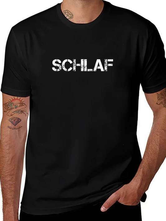 Schlaf T-Shirt - Mens Black Graphic Tee