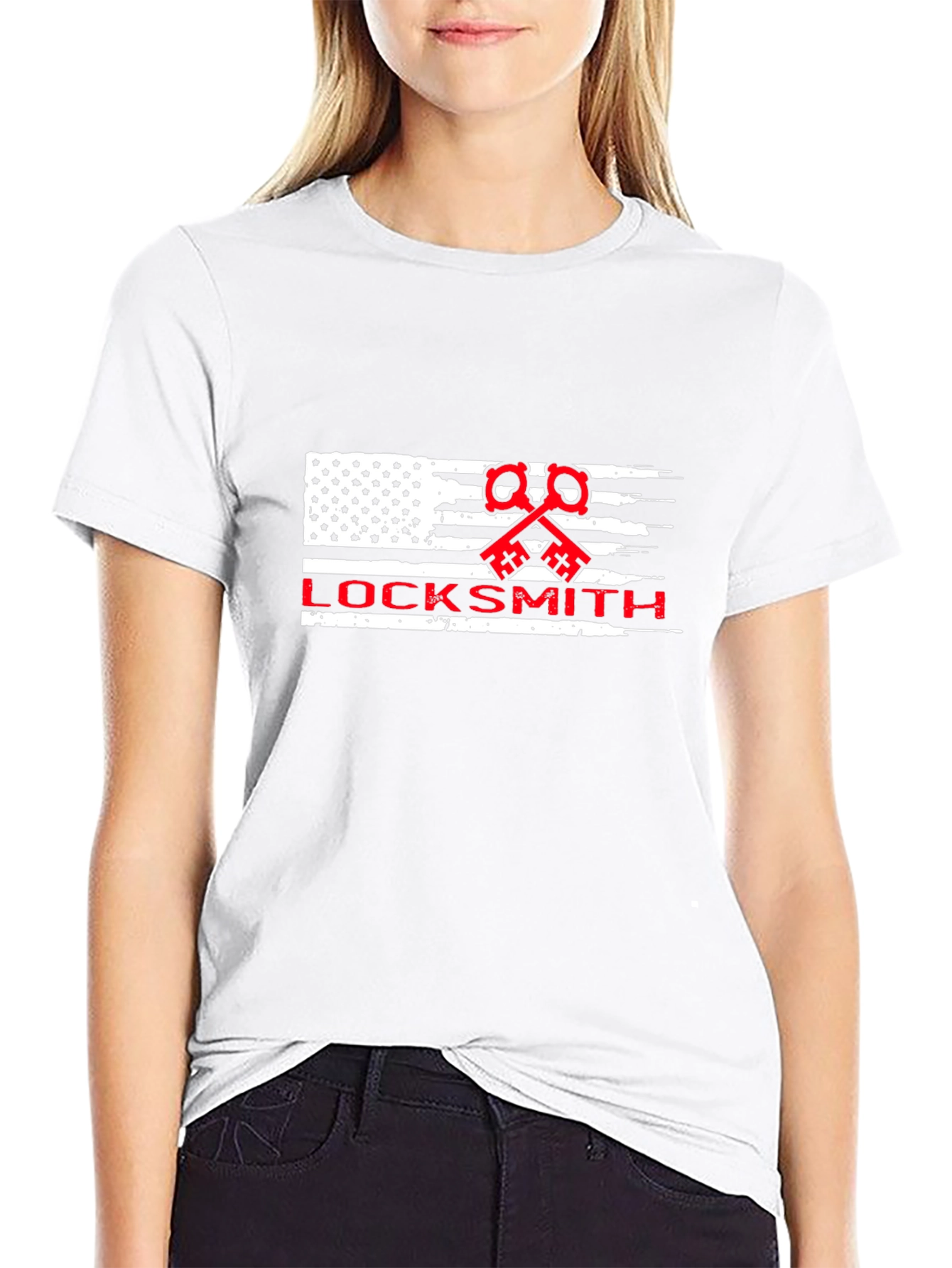Locksmith American Flag Graphic T-Shirt