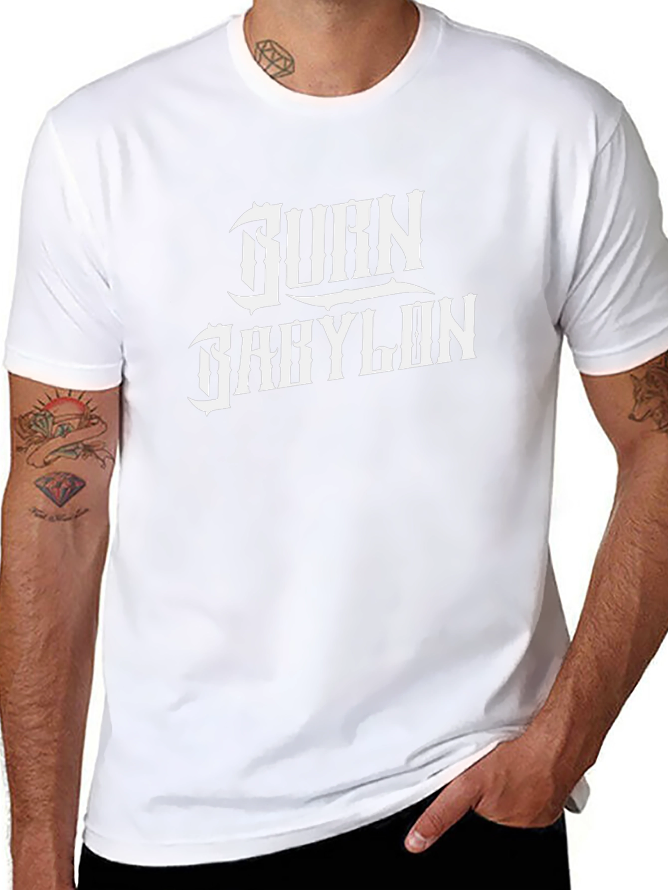 Burn Babylon Graphic Tee - Black Cotton T-Shirt