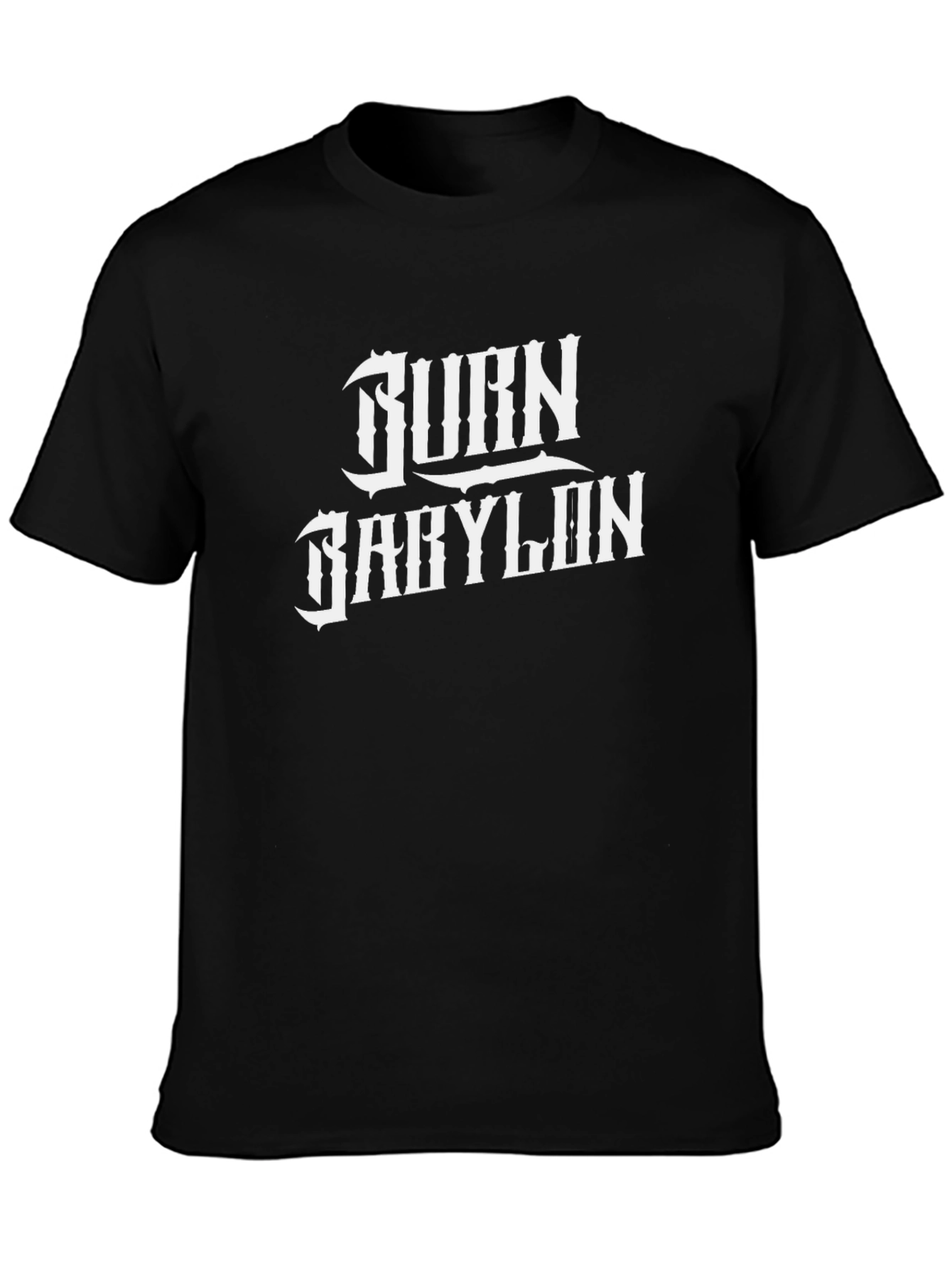 Burn Babylon Graphic Tee - Black Cotton T-Shirt