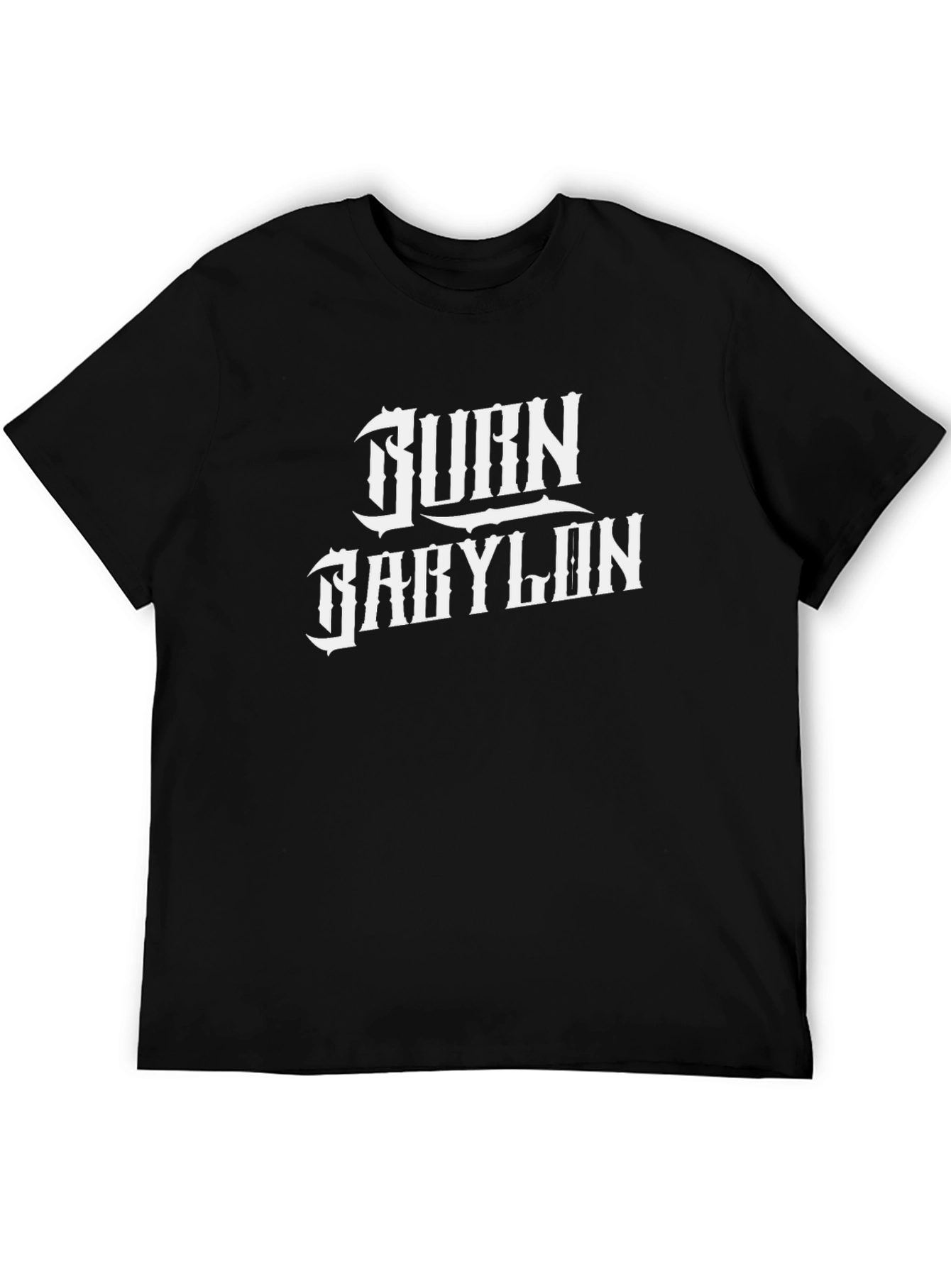 Burn Babylon Graphic Tee - Black Cotton T-Shirt