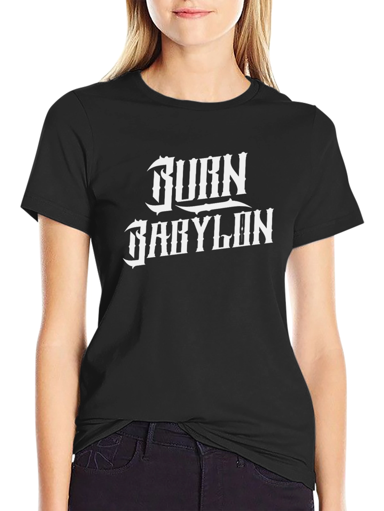 Burn Babylon Graphic Tee - Black Cotton T-Shirt