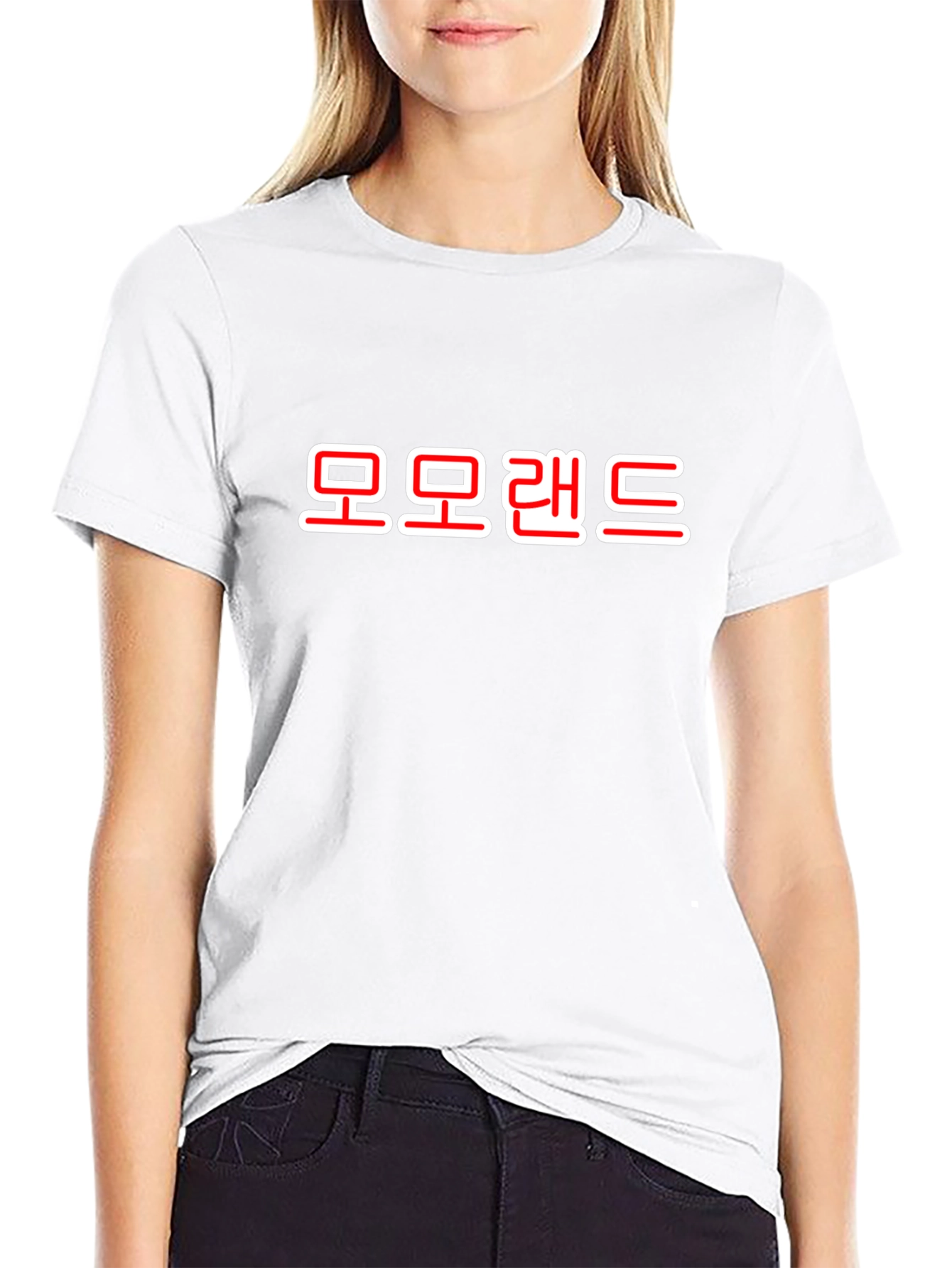 Korean Pop Group Momoland Graphic T-Shirt Black Cotton