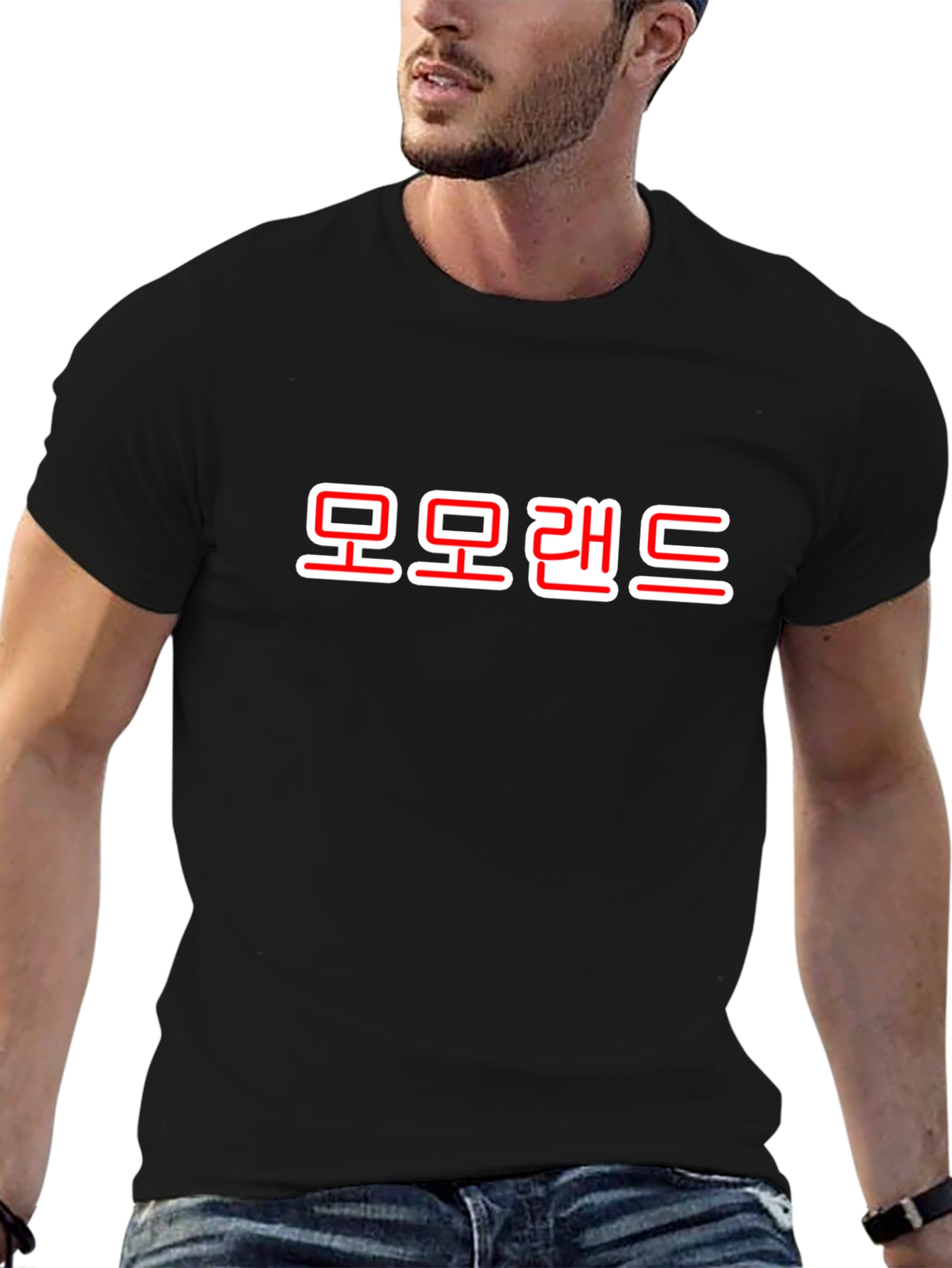 Korean Pop Group Momoland Graphic T-Shirt Black Cotton