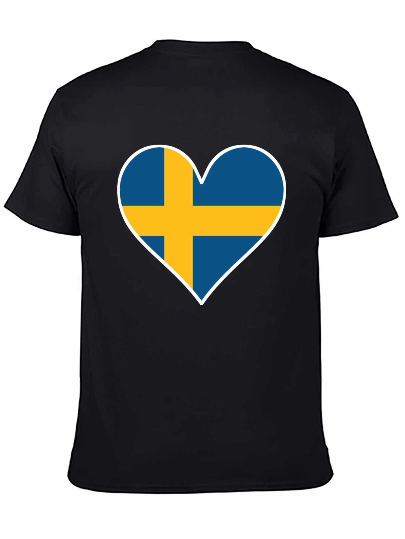 Swedish Flag Heart T-Shirt - Show Your Love!