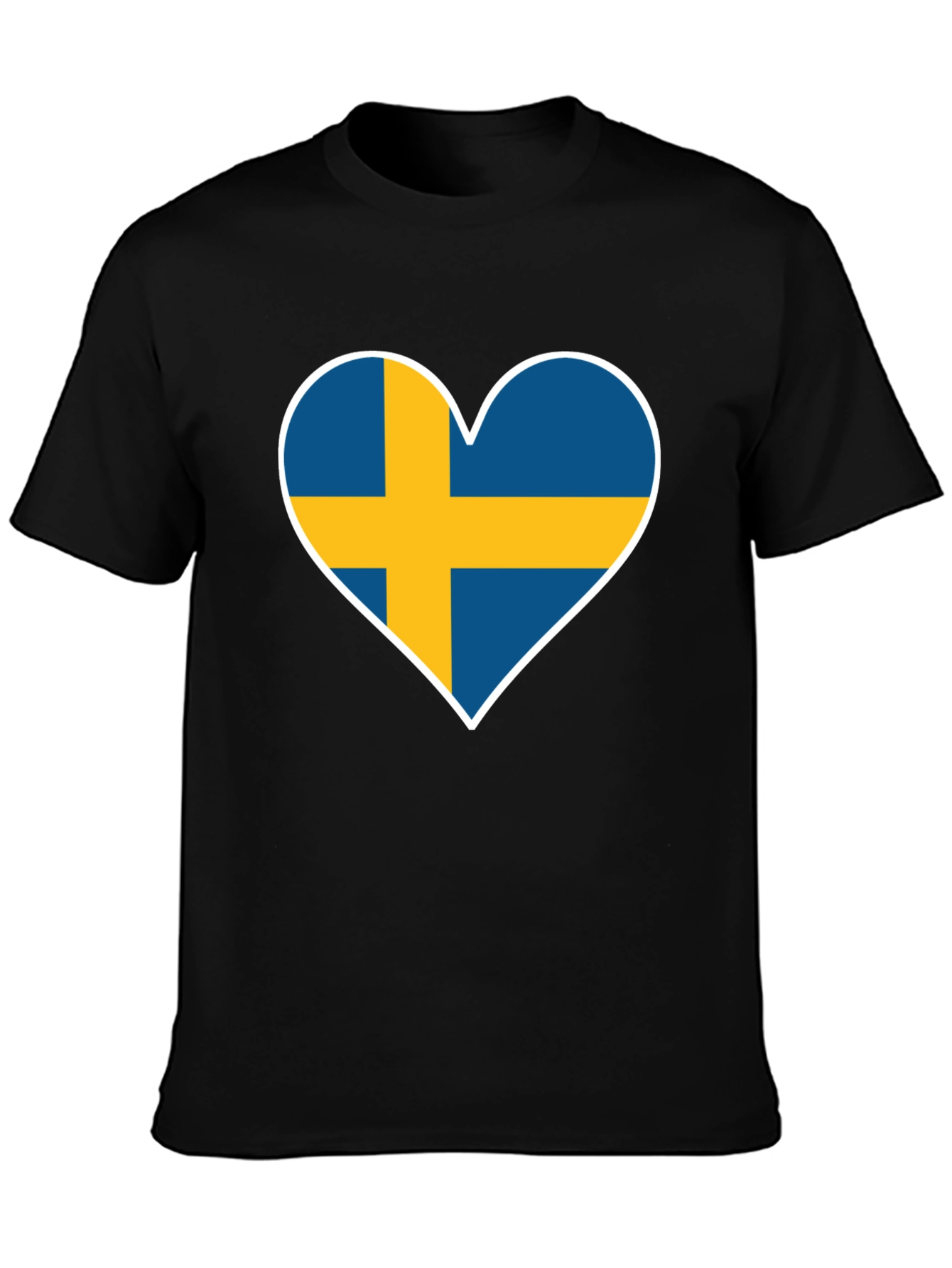 Swedish Flag Heart T-Shirt - Show Your Love!