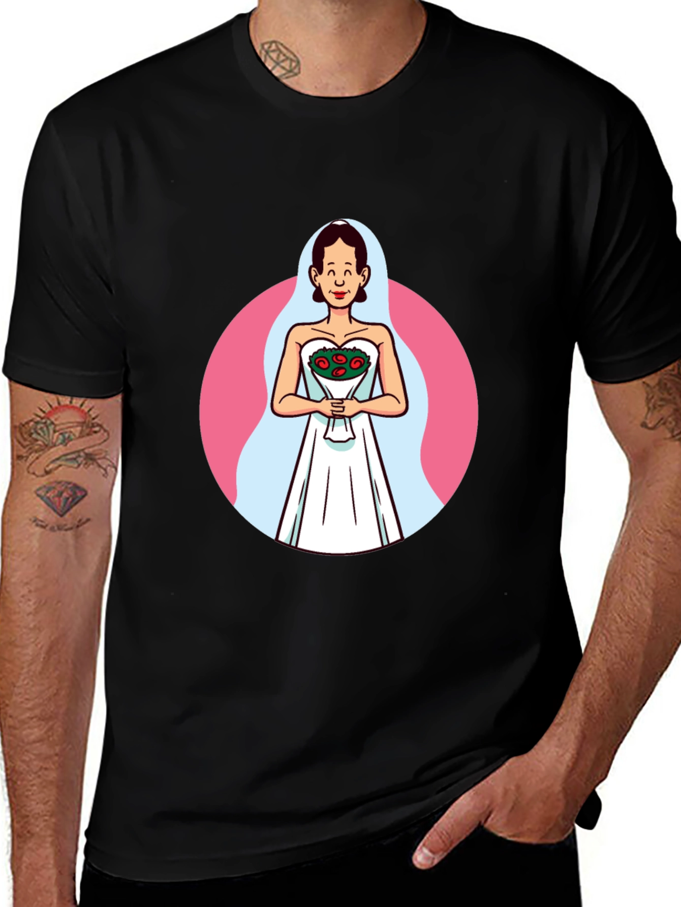 Cartoon Bride T-Shirt - Quirky Graphic Tee
