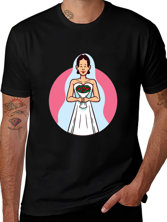 Cartoon Bride T-Shirt - Quirky Graphic Tee