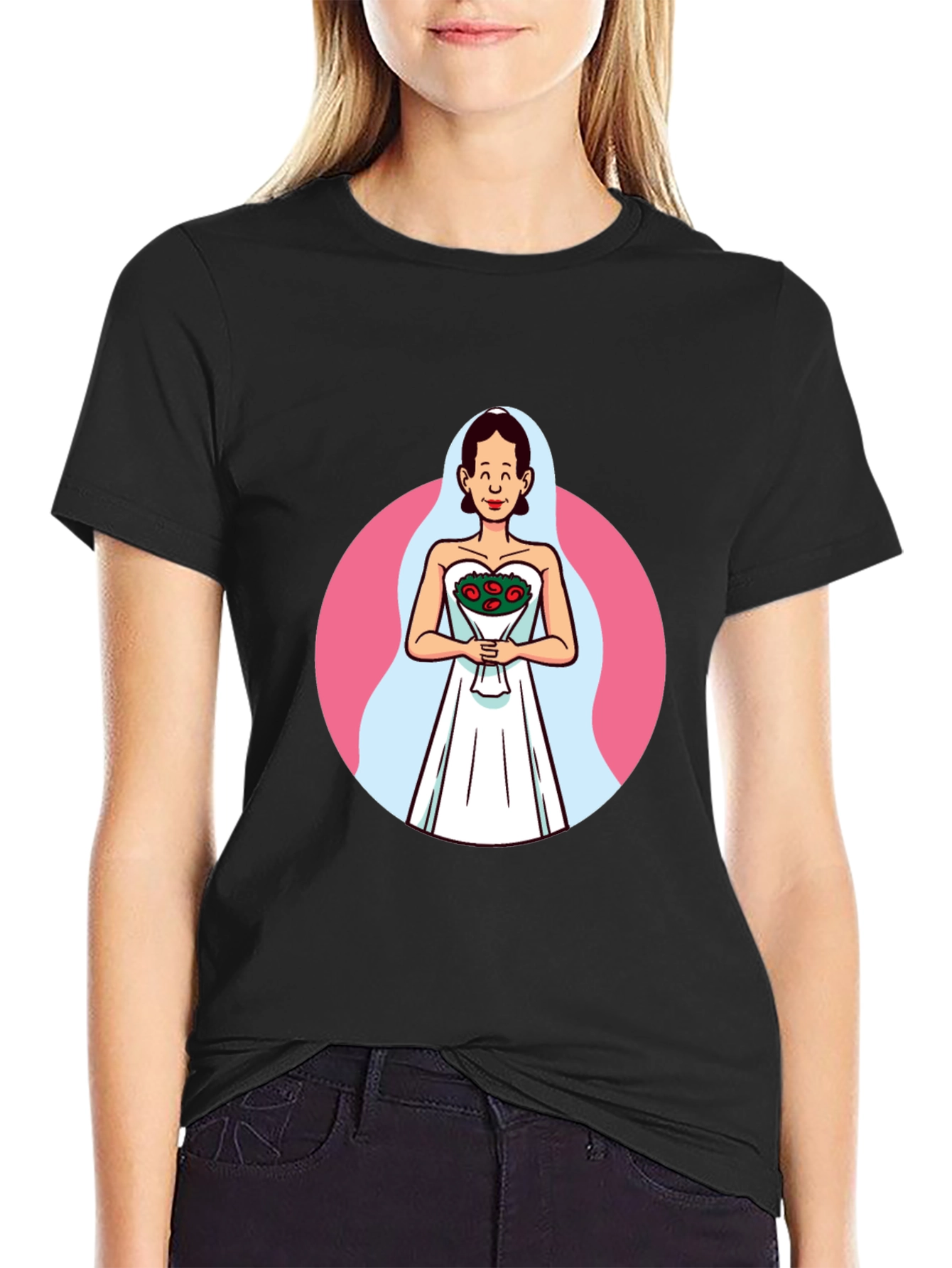 Cartoon Bride T-Shirt - Quirky Graphic Tee
