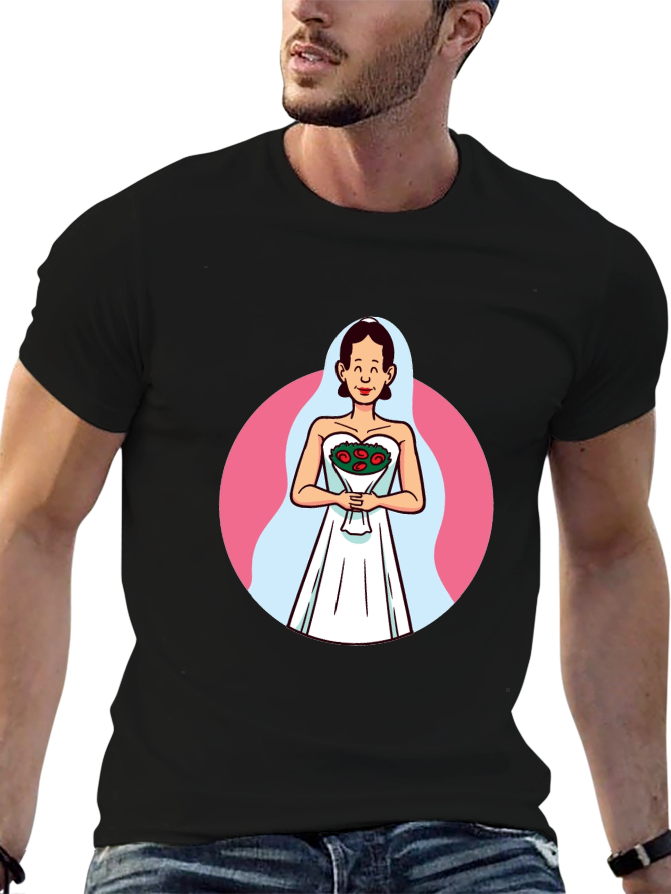 Cartoon Bride T-Shirt - Quirky Graphic Tee