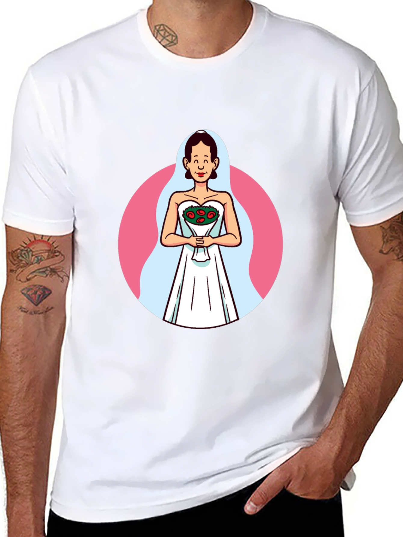 Cartoon Bride T-Shirt - Quirky Graphic Tee