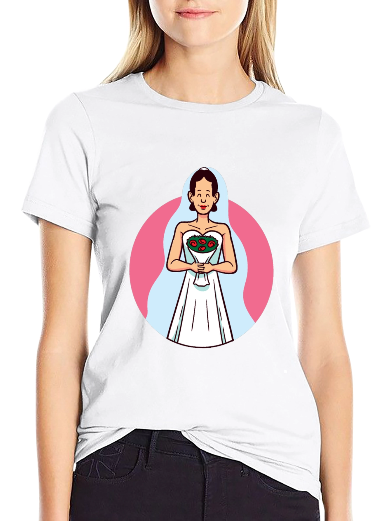 Cartoon Bride T-Shirt - Quirky Graphic Tee