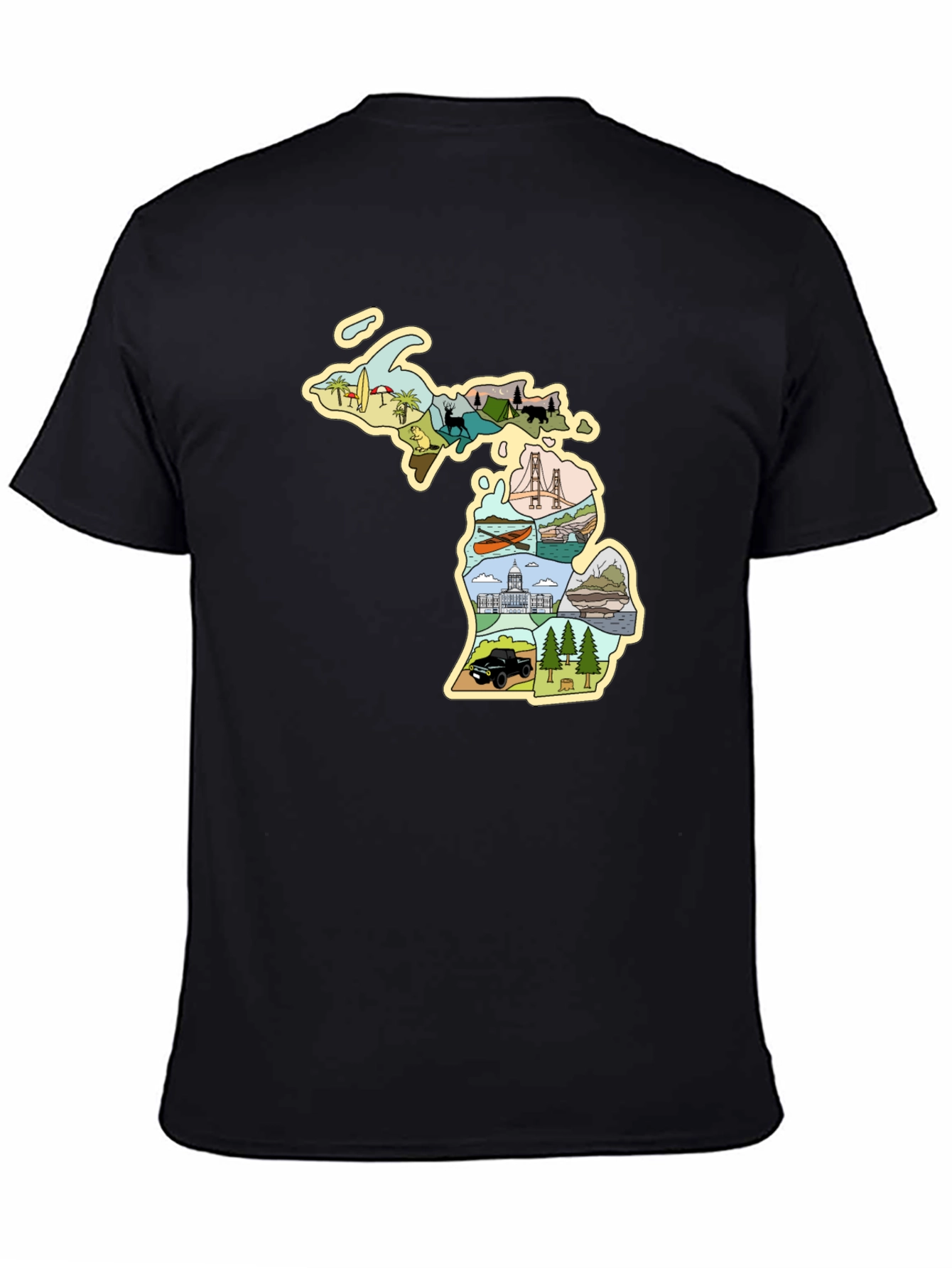 Michigan State Pride Graphic Tee - Black