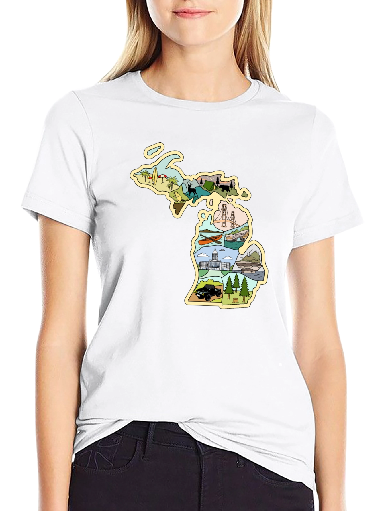 Michigan State Pride Graphic Tee - Black