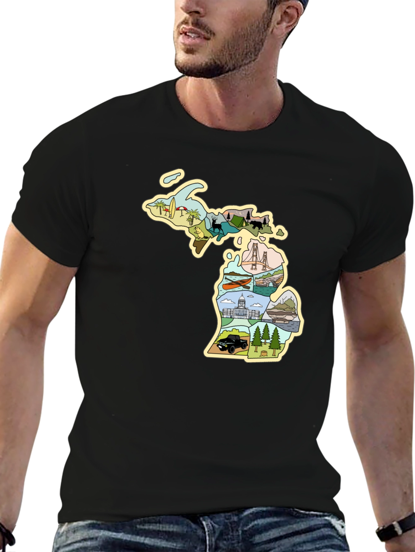 Michigan State Pride Graphic Tee - Black