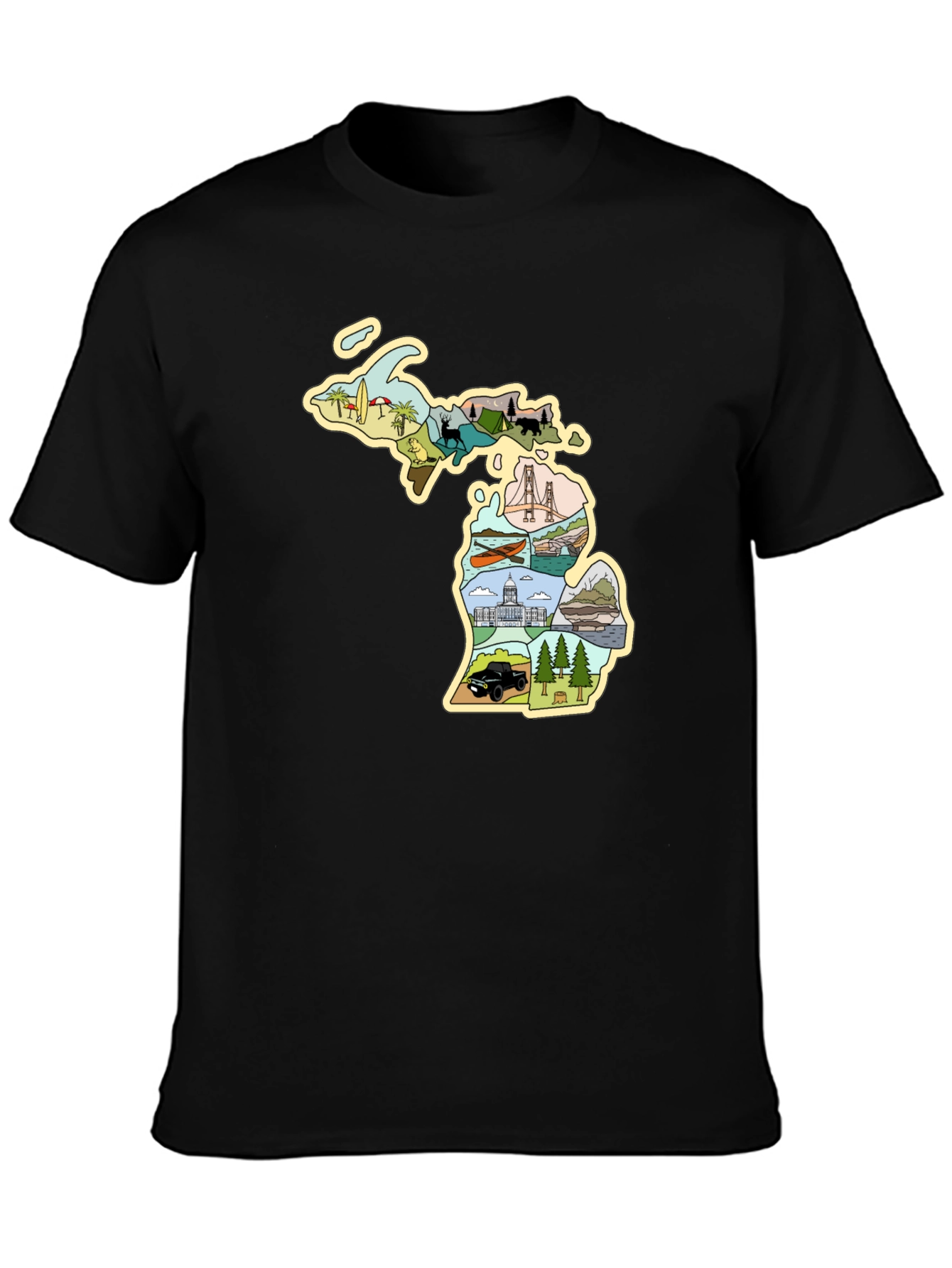 Michigan State Pride Graphic Tee - Black