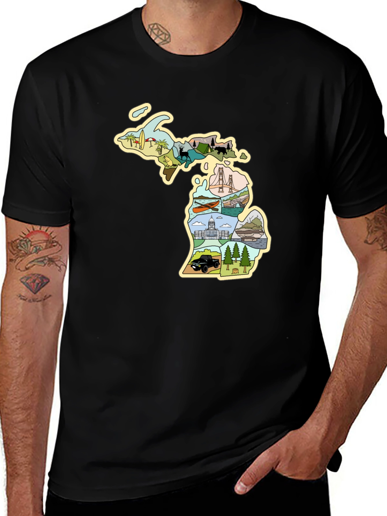 Michigan State Pride Graphic Tee - Black