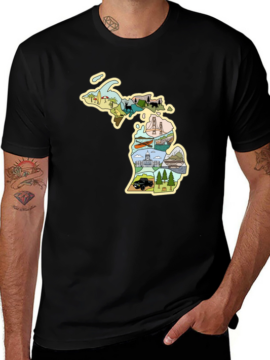 Michigan State Pride Graphic Tee - Black