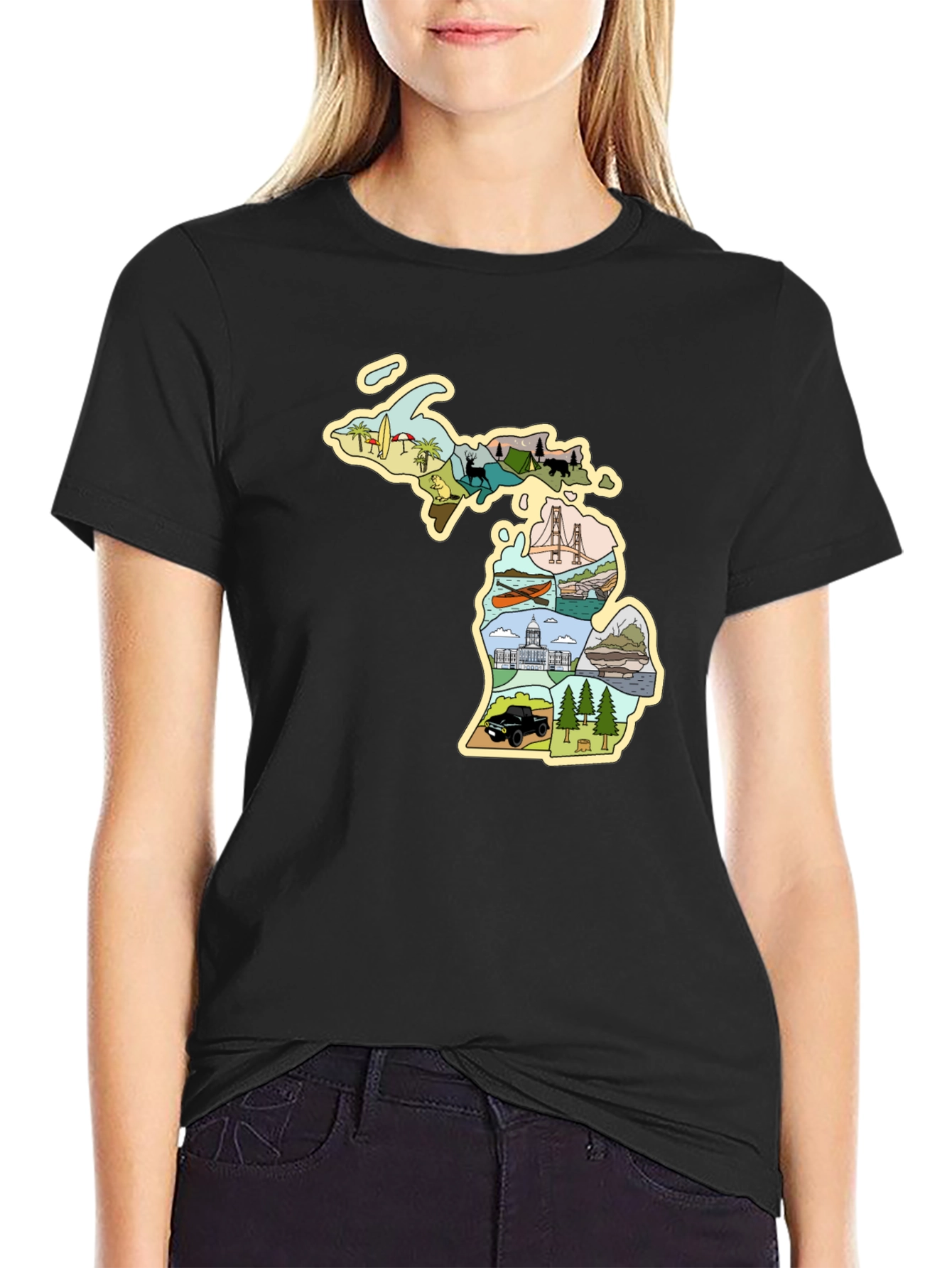 Michigan State Pride Graphic Tee - Black