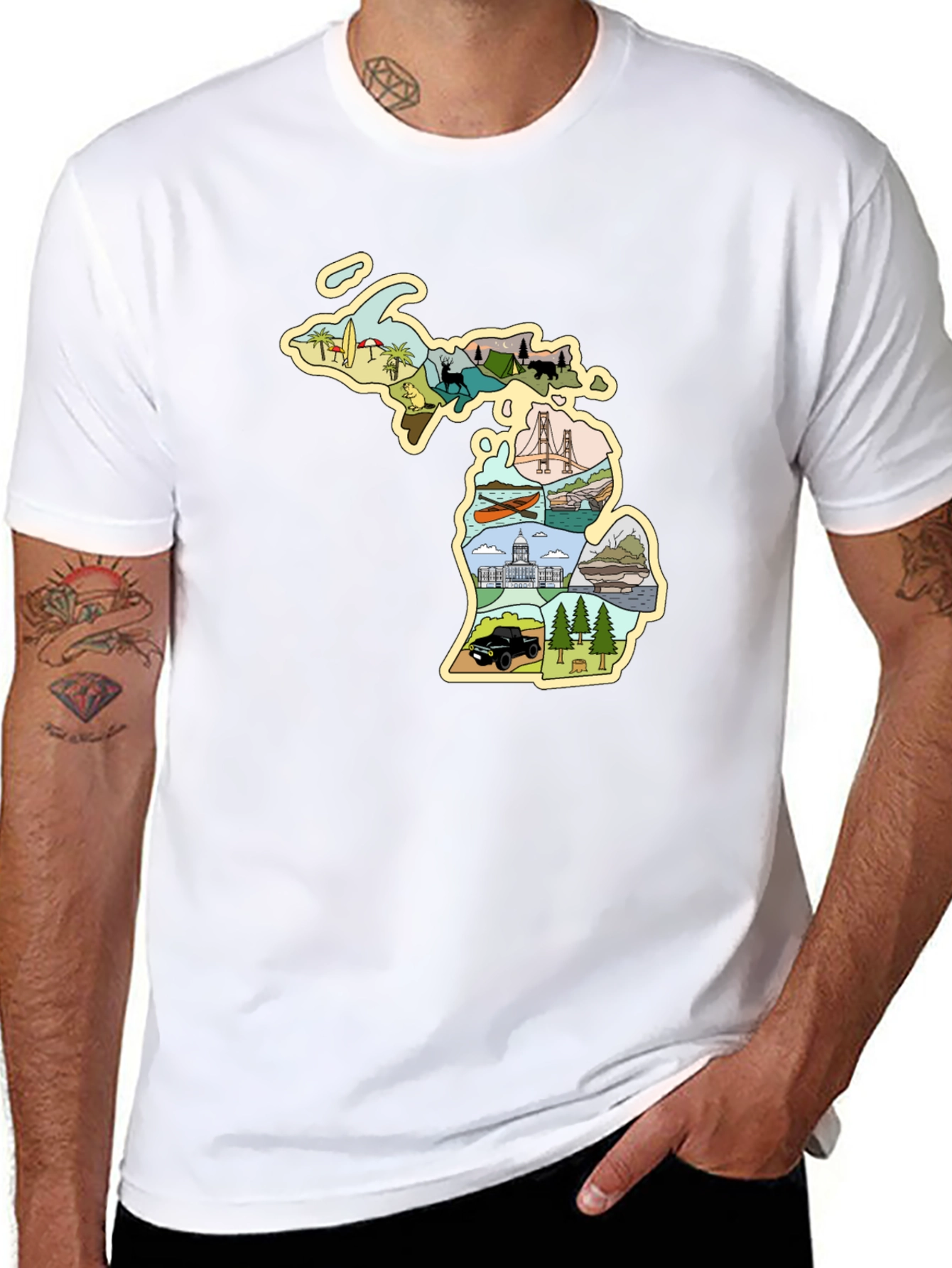 Michigan State Pride Graphic Tee - Black