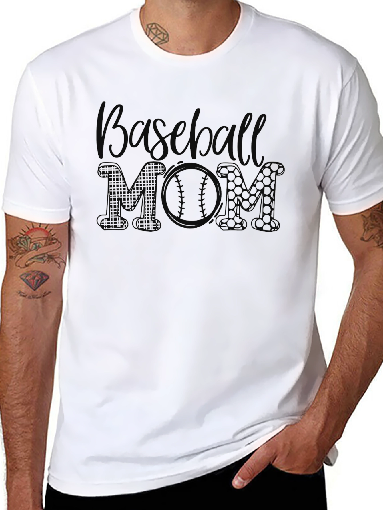 Baseball MOM Graphic T-Shirt